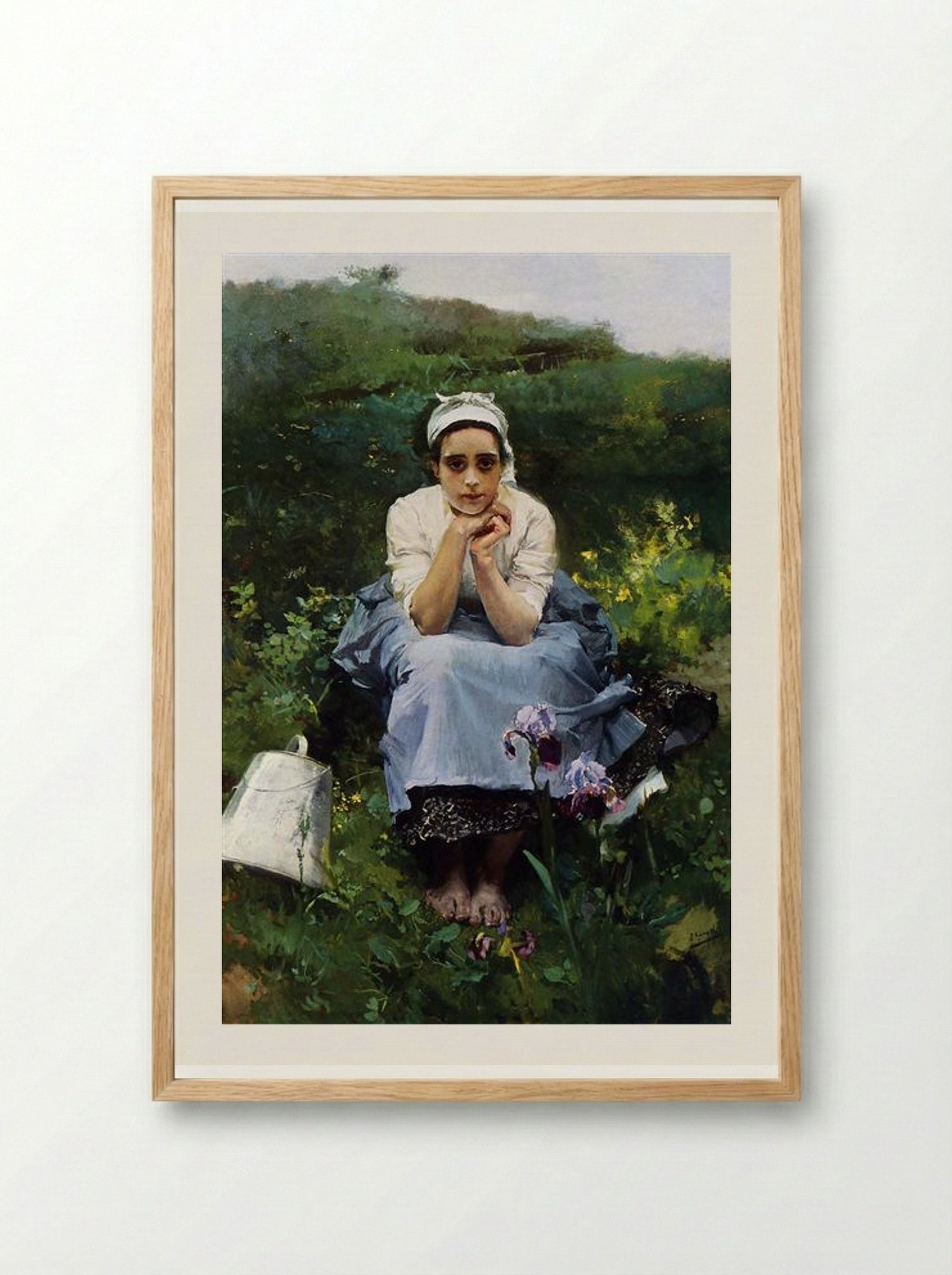 The Milkmaid - Joaquín Sorolla - Framed Print Wood