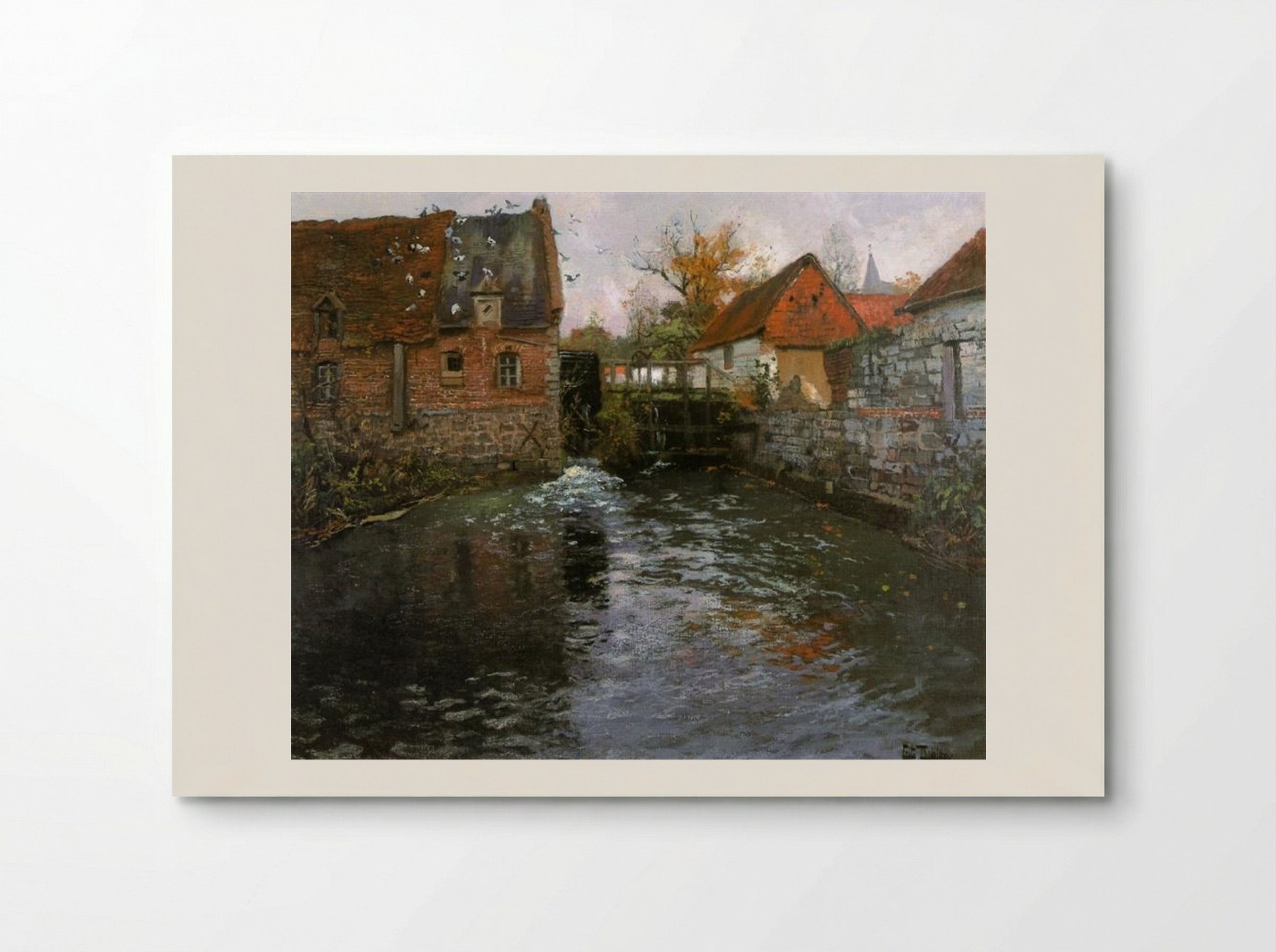 The Mill Pond - Frits Thaulow - Poster