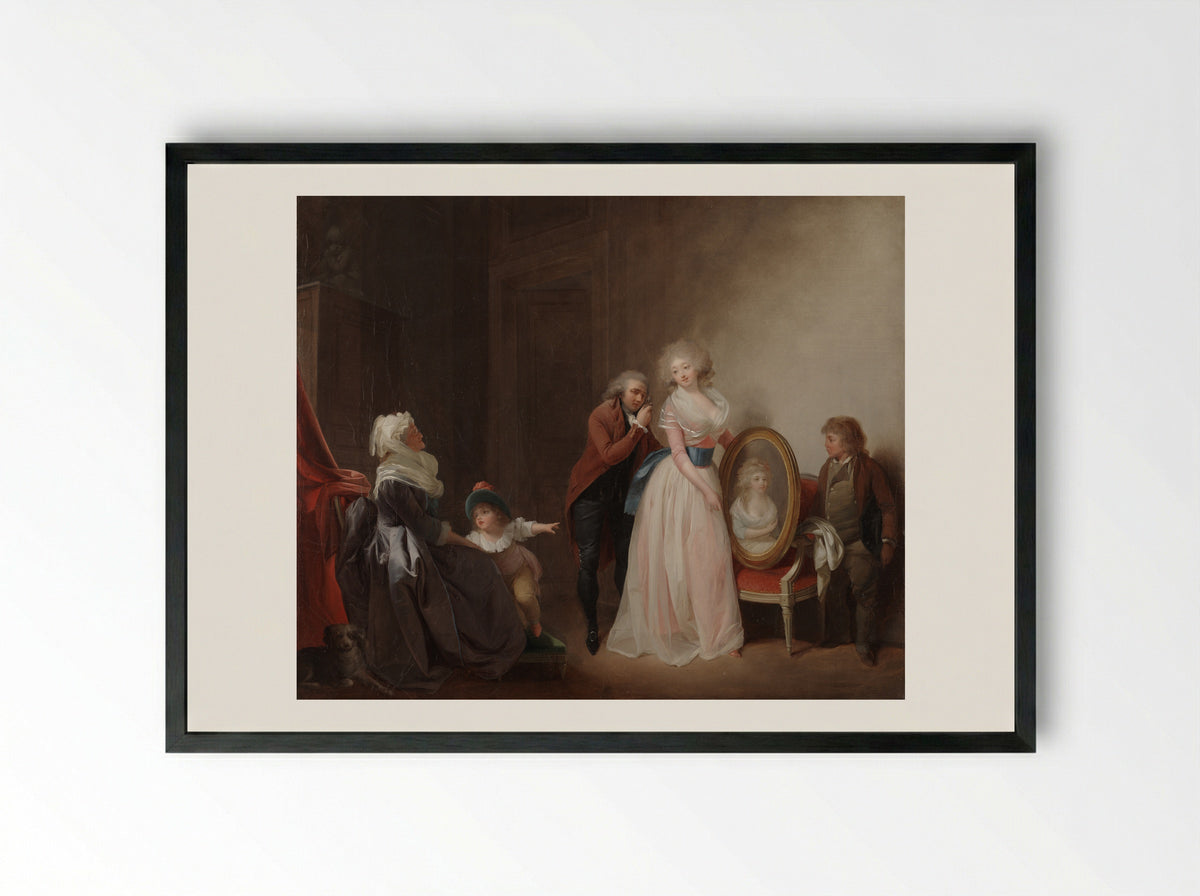 The Miniaturist - Louis-Léopold Boilly - Framed Print Black