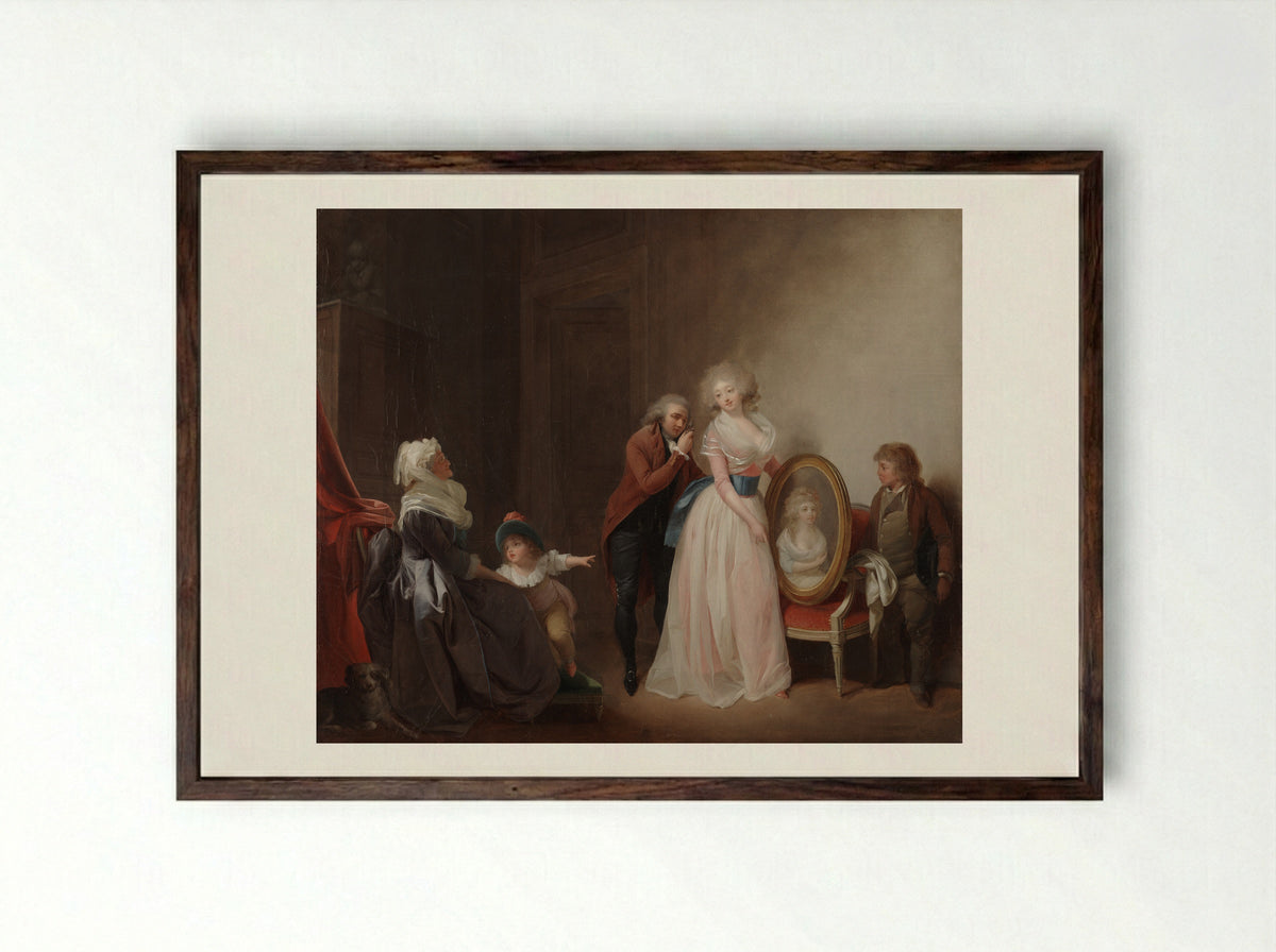 The Miniaturist - Louis-Léopold Boilly - Framed Print Dark Wood