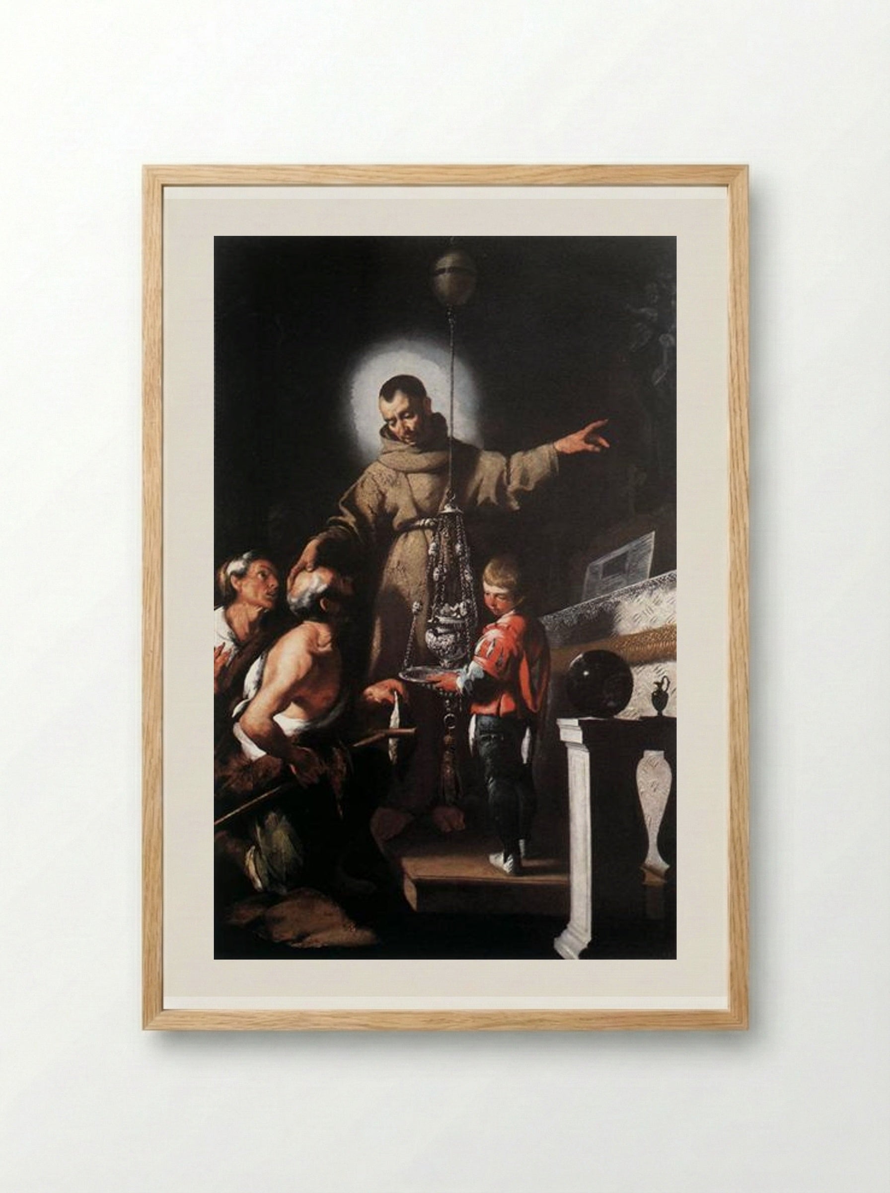 The Miracle of St. Diego of Alcantara - Bernardo Strozzi - Framed Print Wood