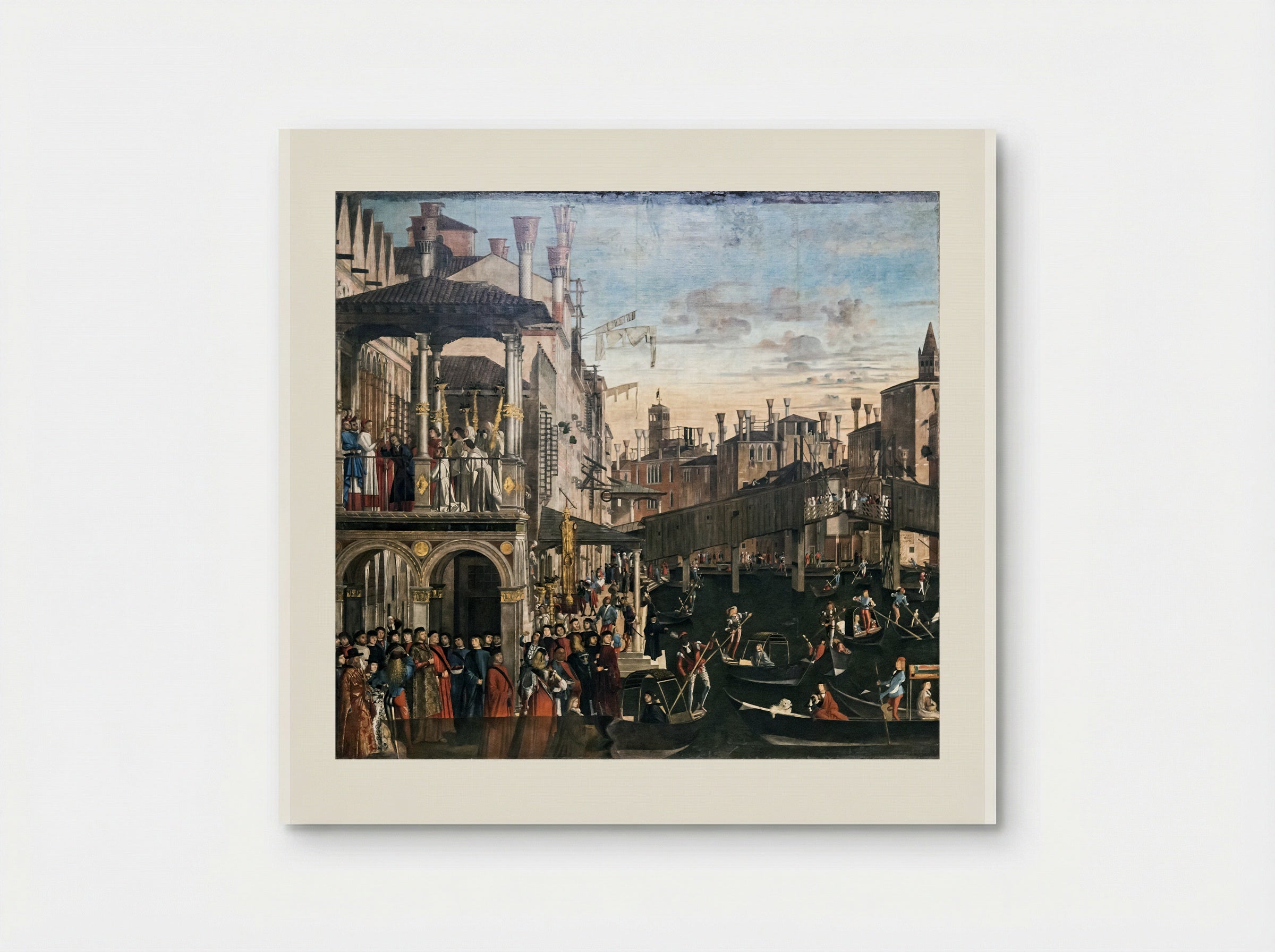 The Miracle of the Relic of the True Cross on the Rialto Bridge - Vittore Carpaccio - Poster