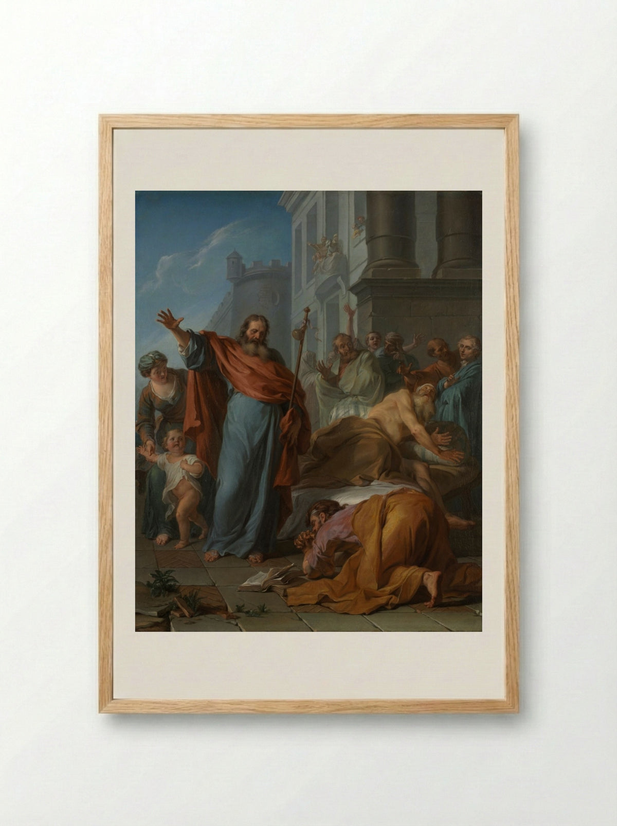 The Miracles of Saint James the Greater - Noël Nicolas Coypel - Framed Print Wood