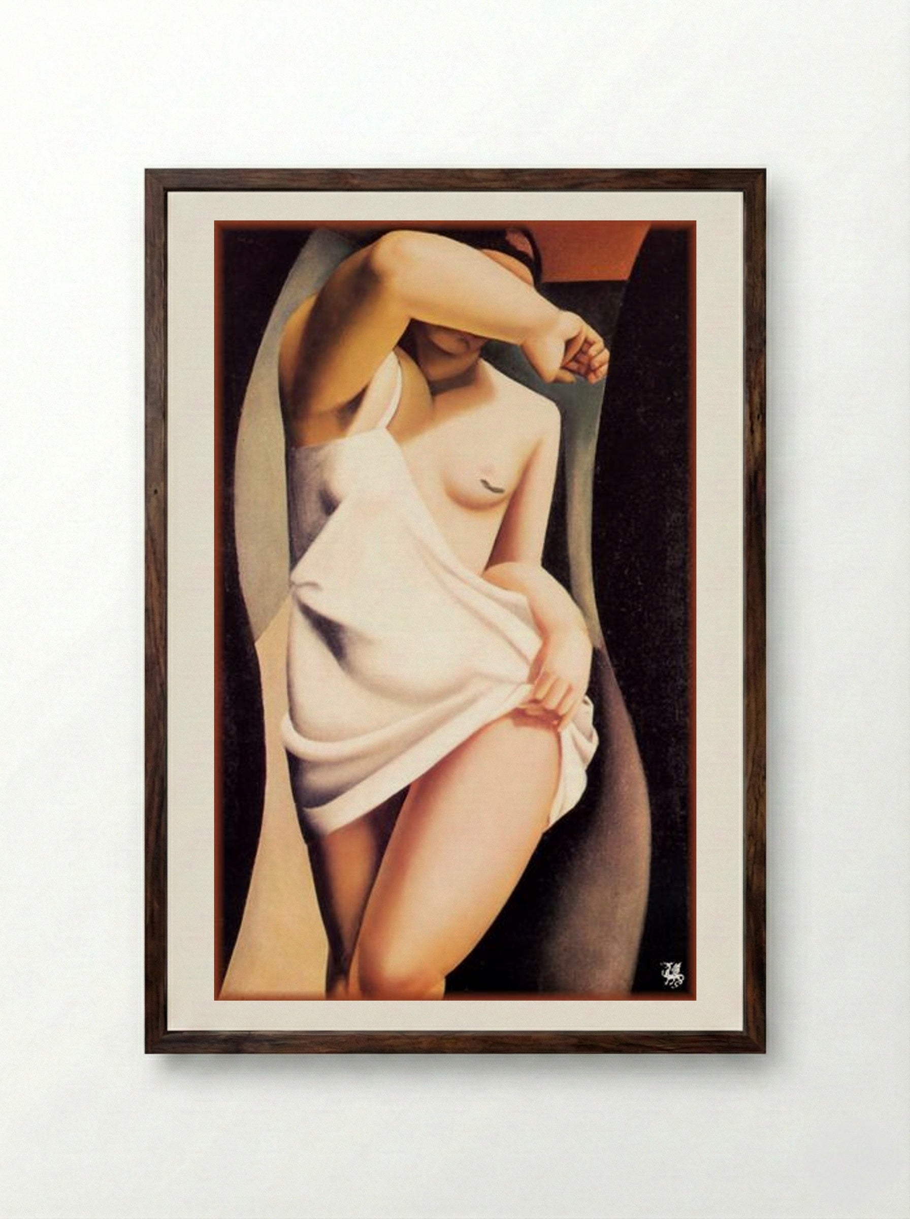 The Model - Tamara de Lempicka - Framed Print Dark Wood