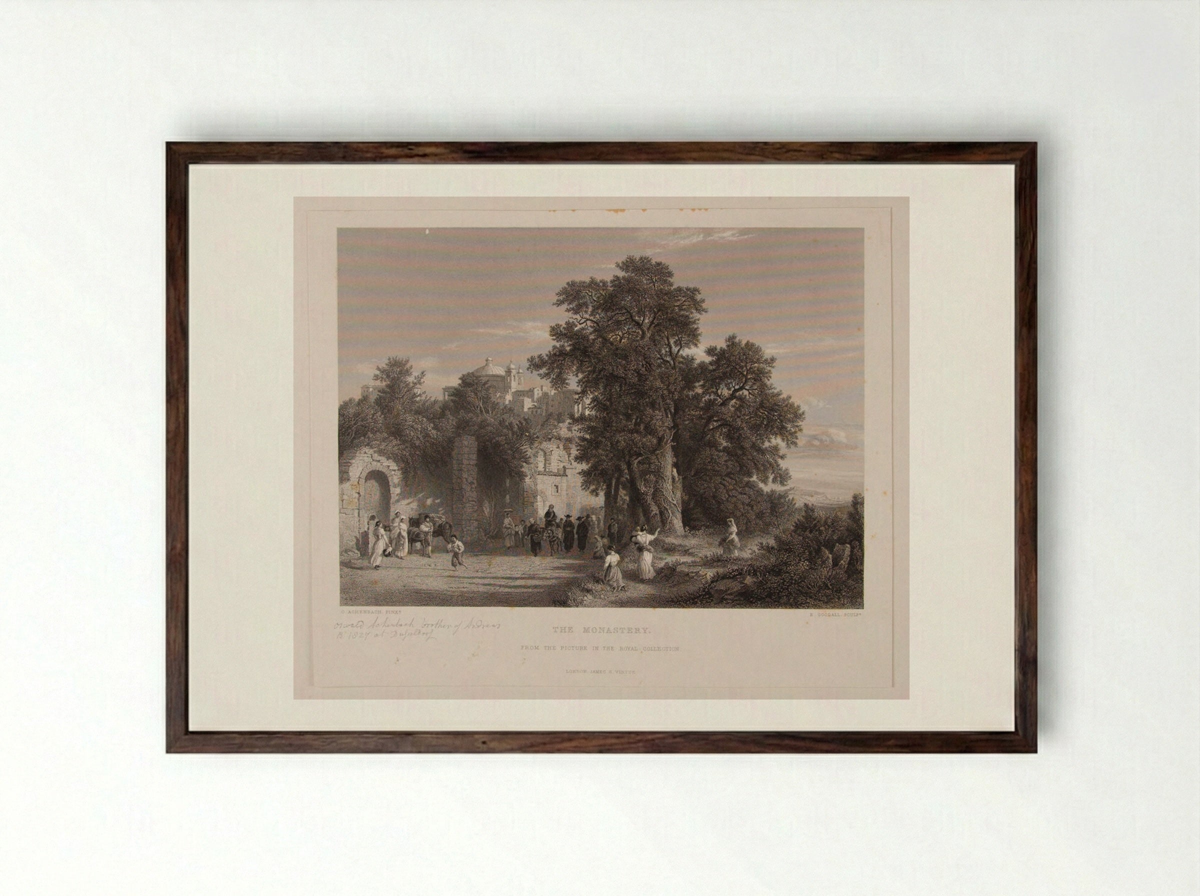 The Monastery - Edward Goodall - Framed Print Dark Wood