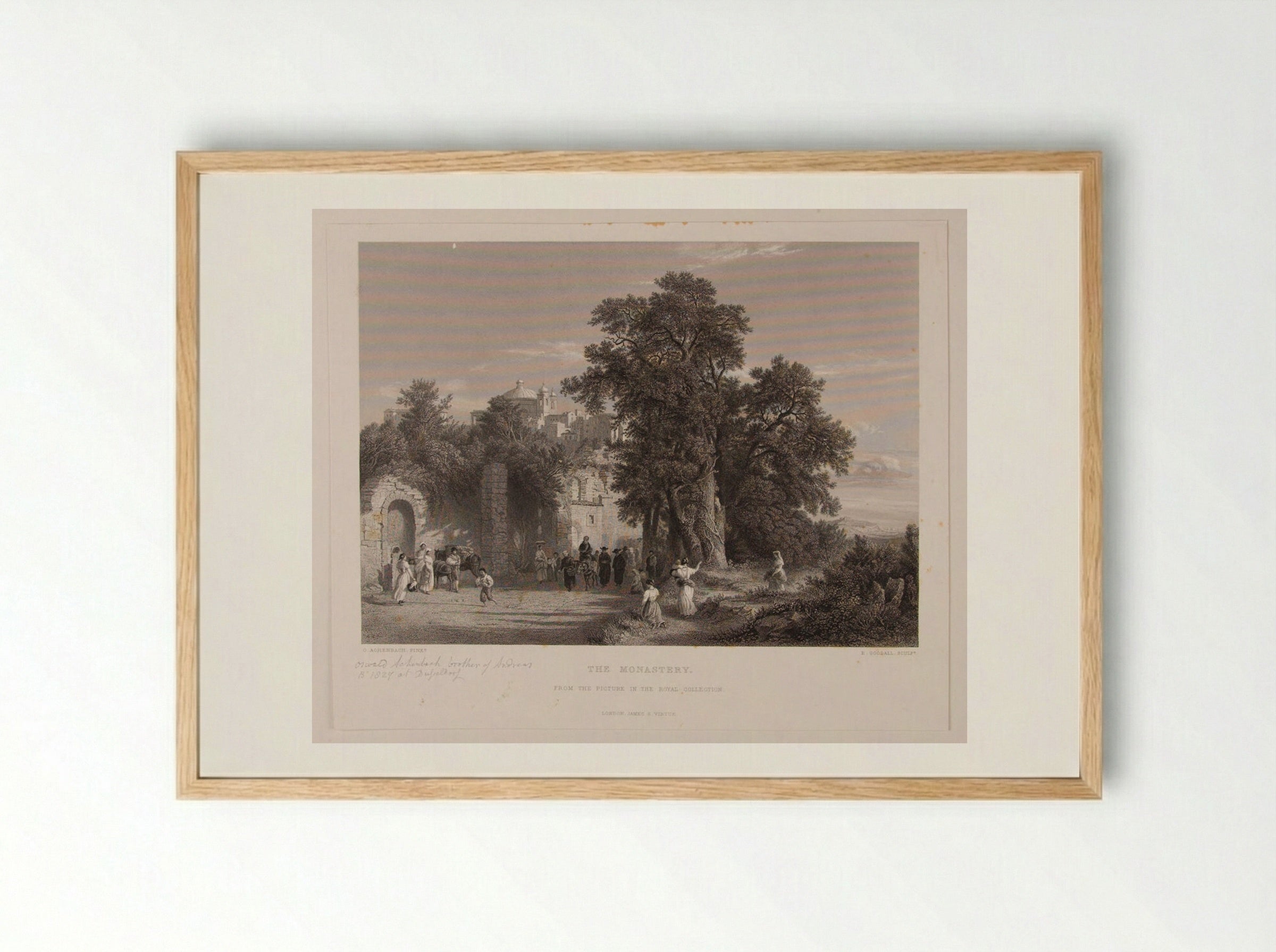 The Monastery - Edward Goodall - Framed Print Wood