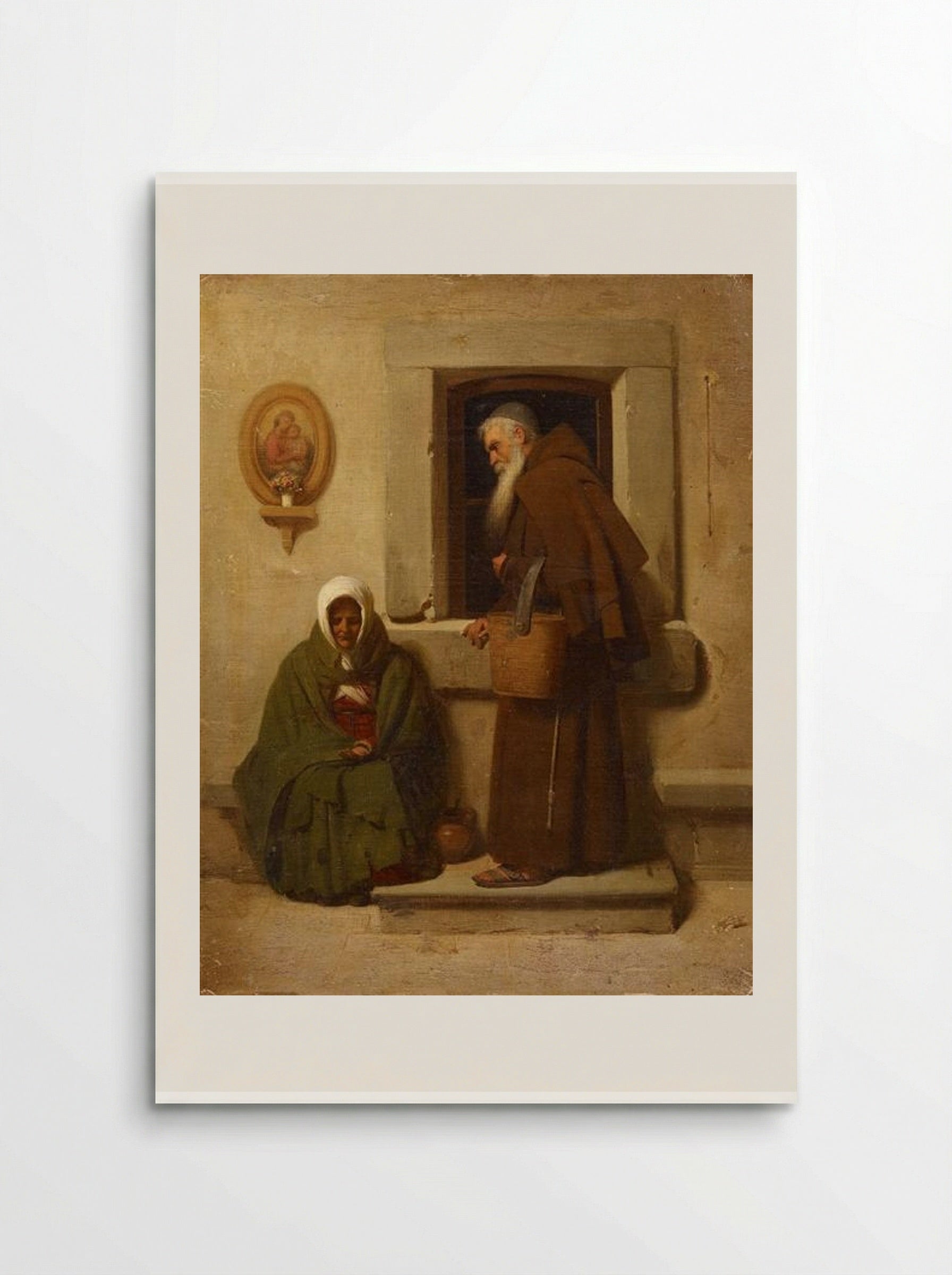 The Monk and the Beggar - Fyodor Bronnikov - Poster