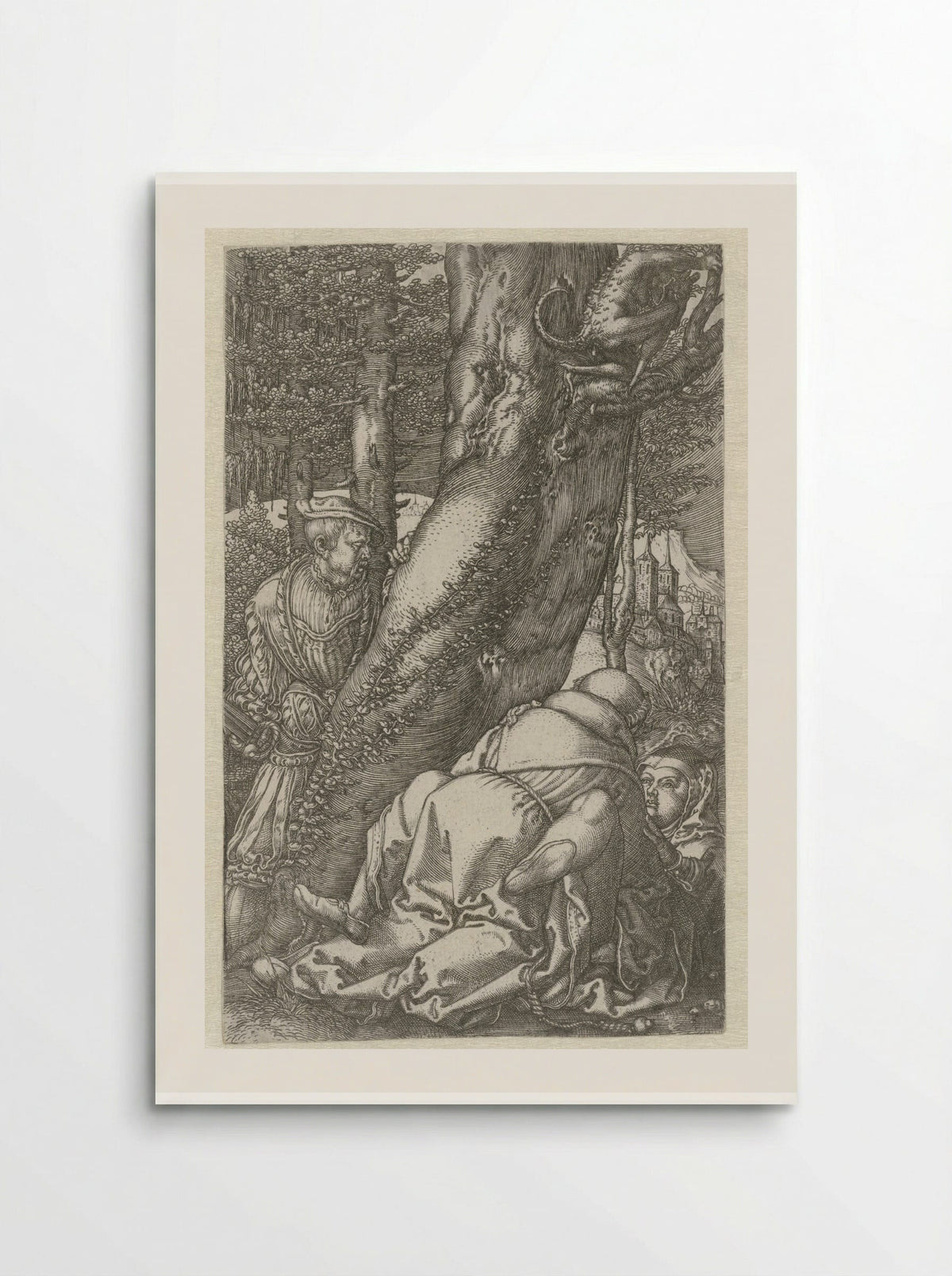 The Monk and the Nun Observed by a Soldier - Heinrich Aldegrever - Poster