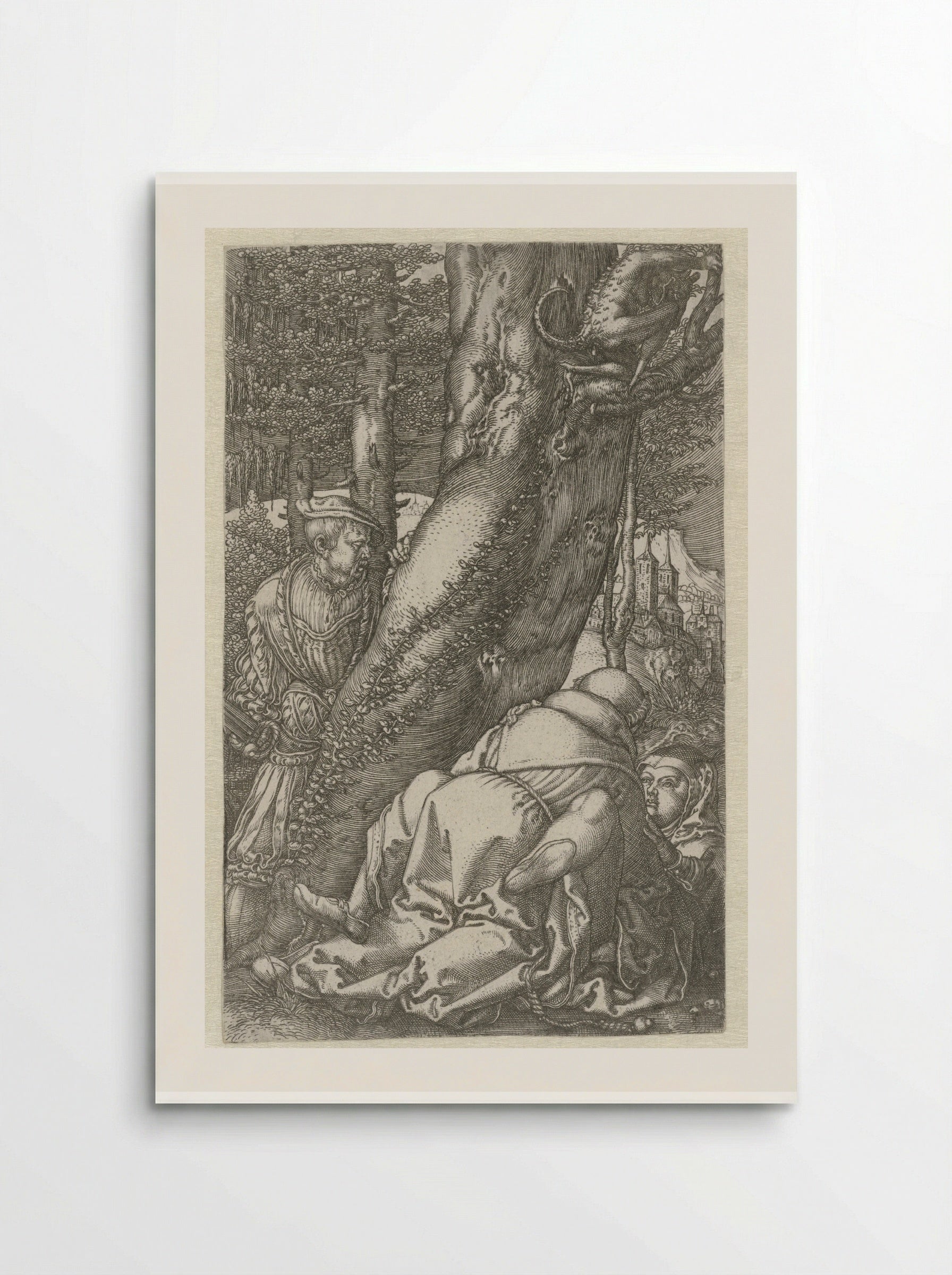 The Monk and the Nun Observed by a Soldier - Heinrich Aldegrever - Poster