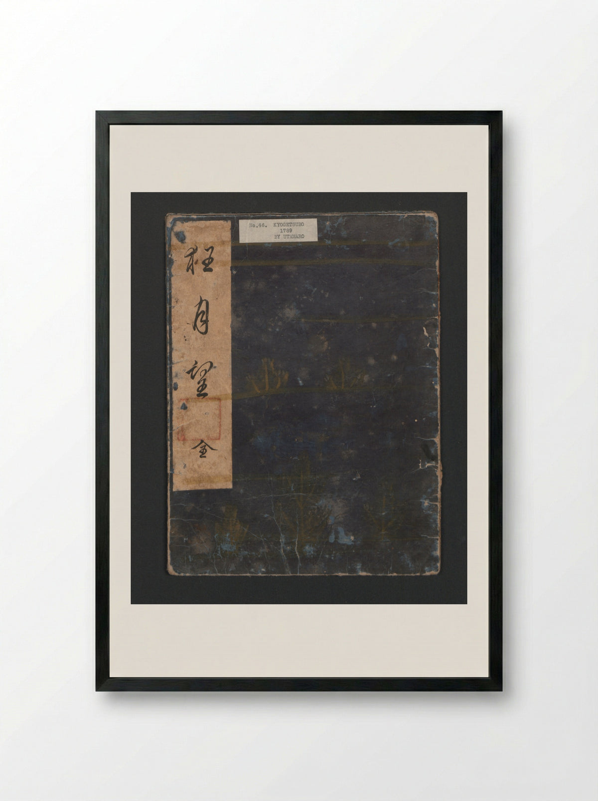 The Moon-Mad Monk (Kyōgetsubō) - Kitagawa Utamaro - Framed Print Black