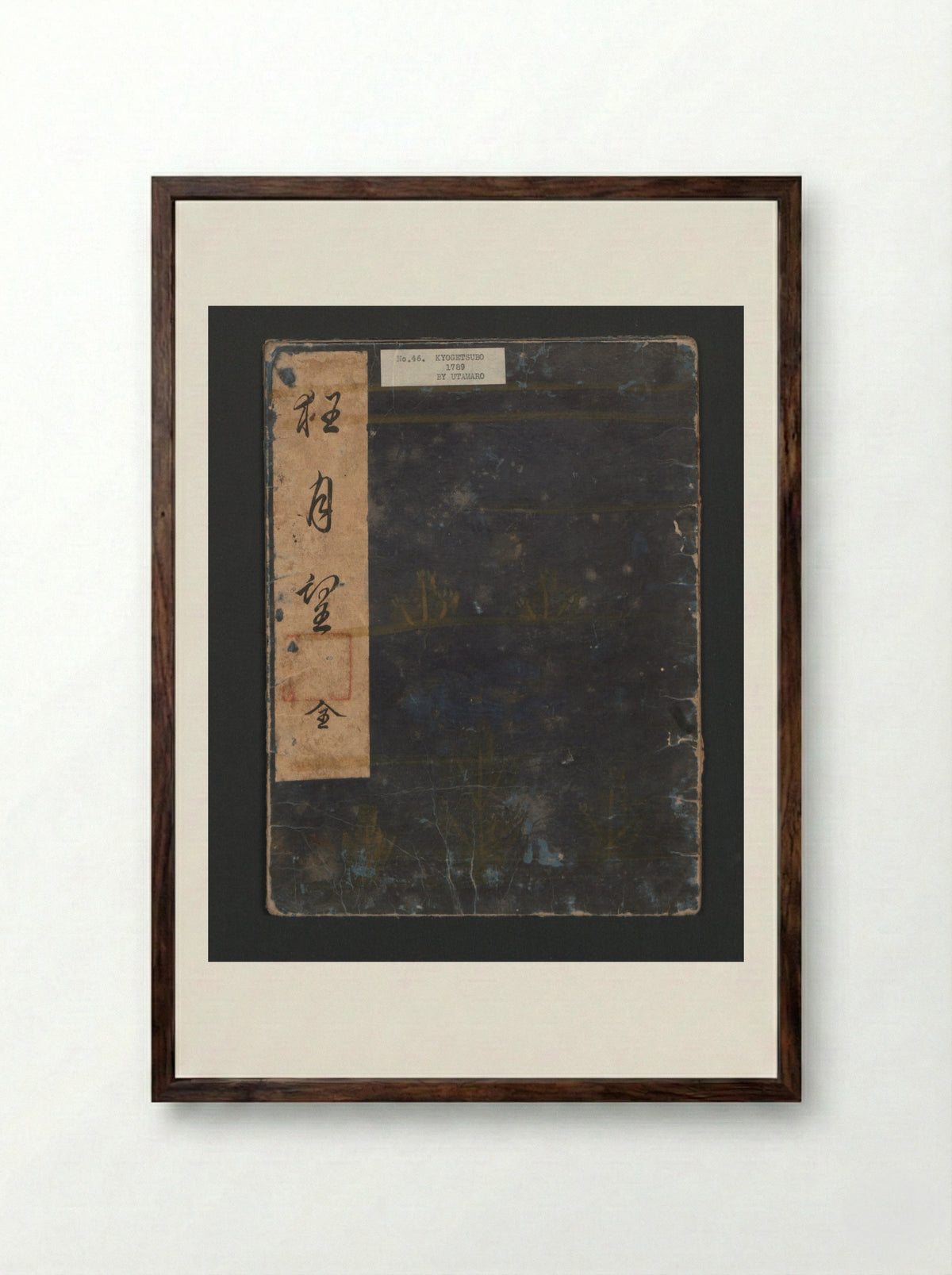 The Moon-Mad Monk (Kyōgetsubō) - Kitagawa Utamaro - Framed Print Dark Wood