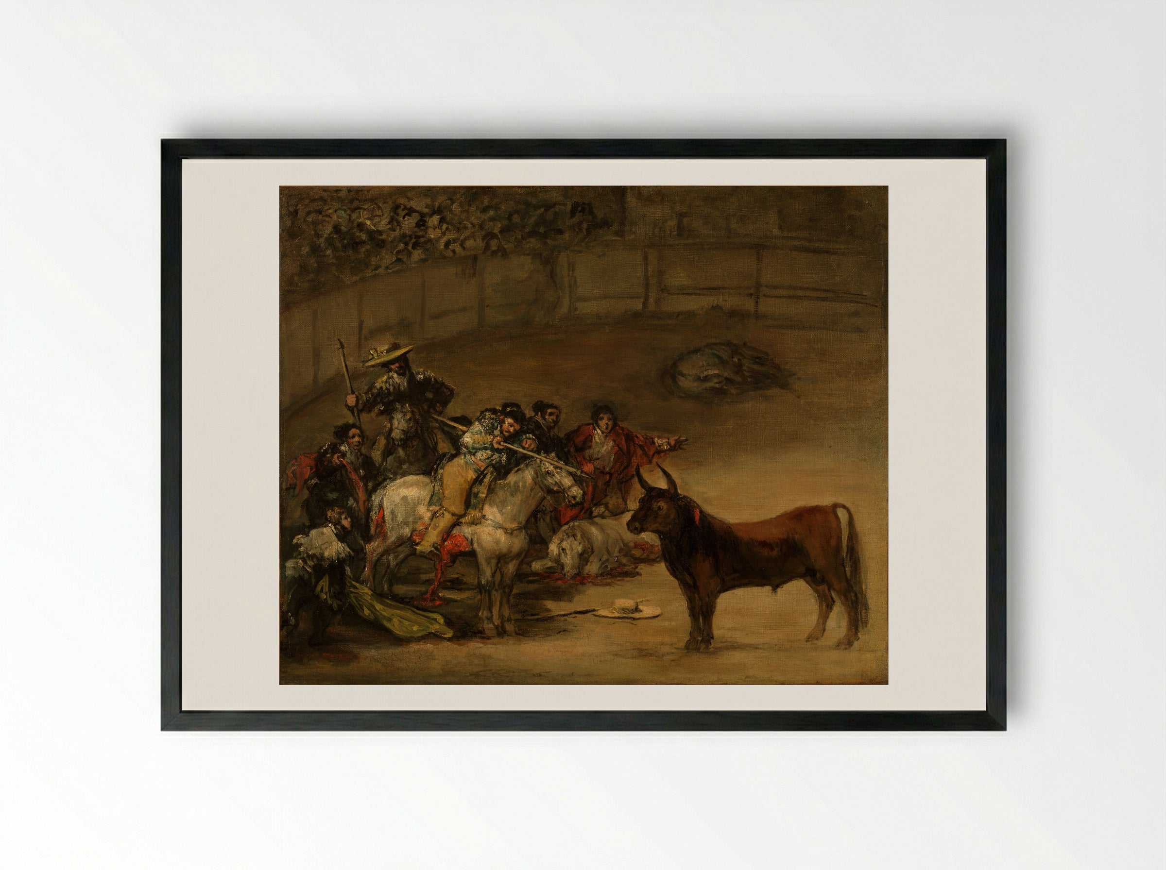 The Moors Settled in Spain - Francisco José de Goya y Lucientes - Framed Print Black