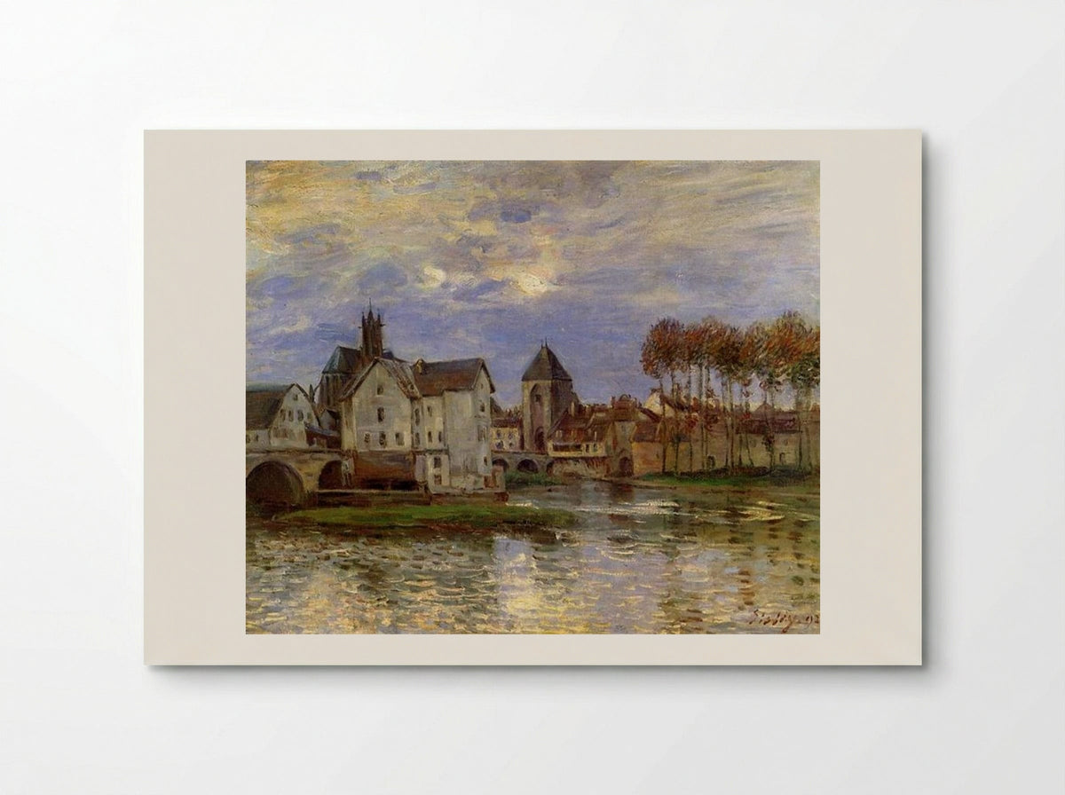 The Moret Bridge at Sunset - Alfred Sisley - Poster