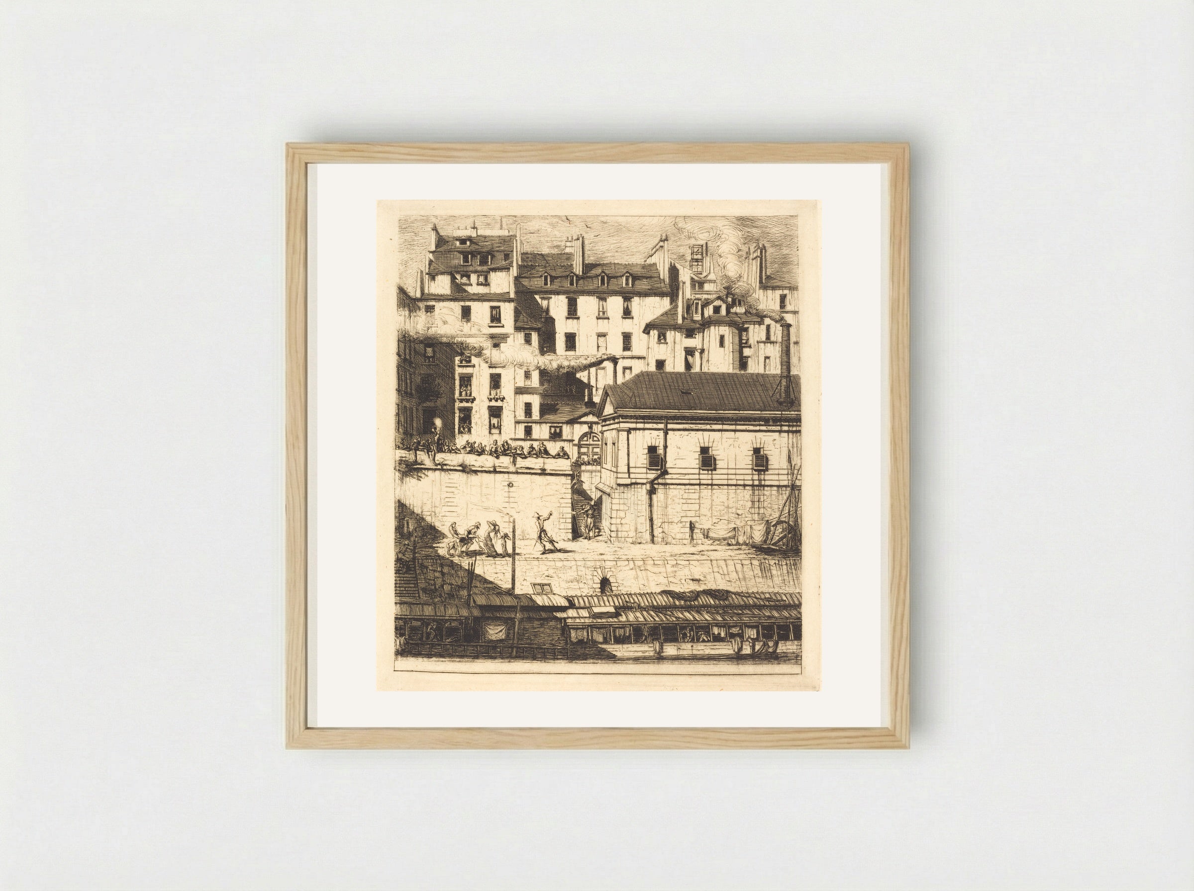 The Morgue - Charles Meryon - Framed Print Wood