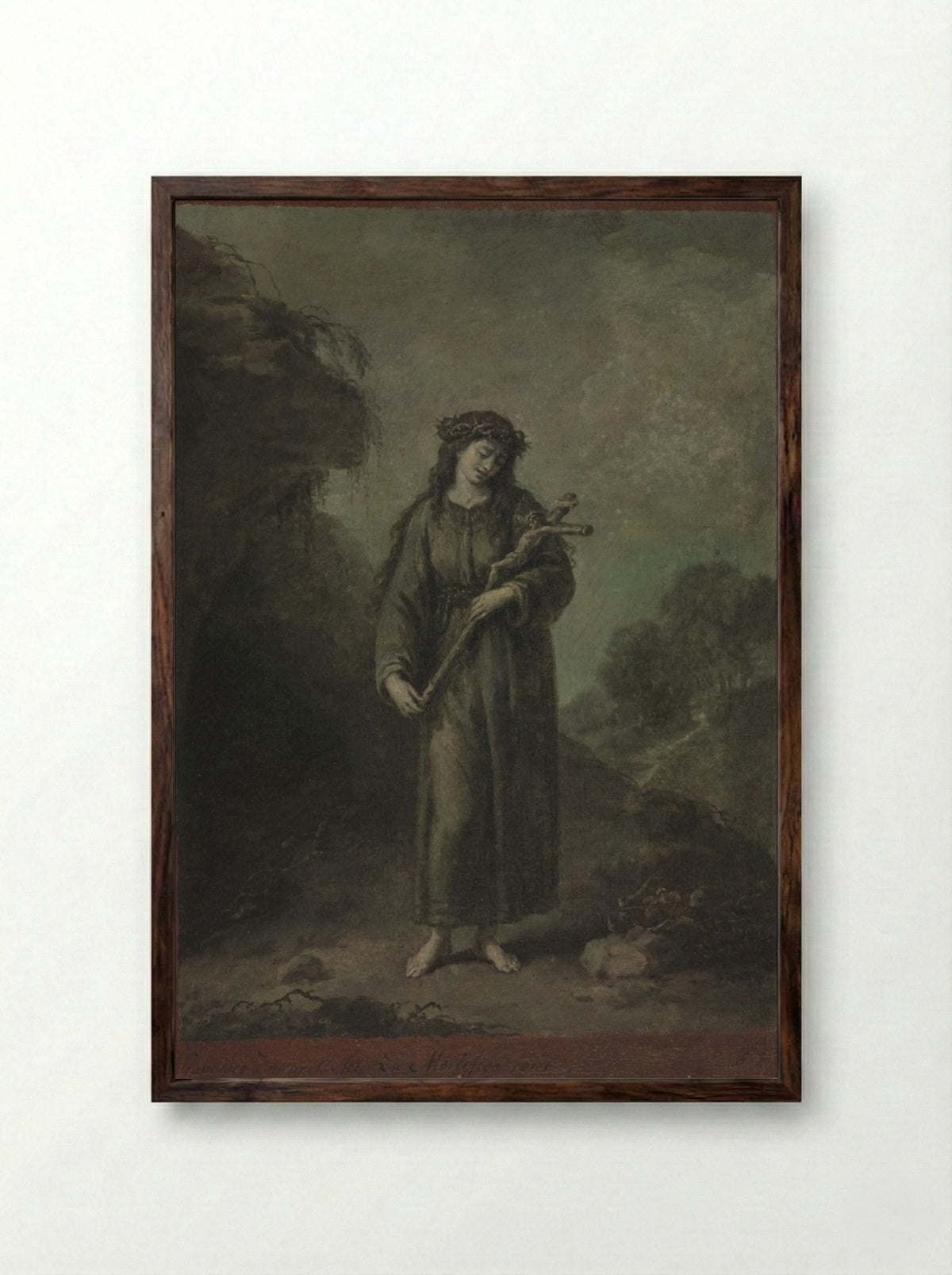 The Mortification - Francesco Zuccarelli - Framed Print Dark Wood