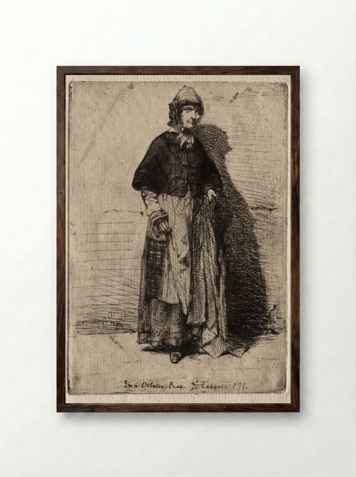 The Mother Gerard - James McNeill Whistler - Framed Print Dark Wood