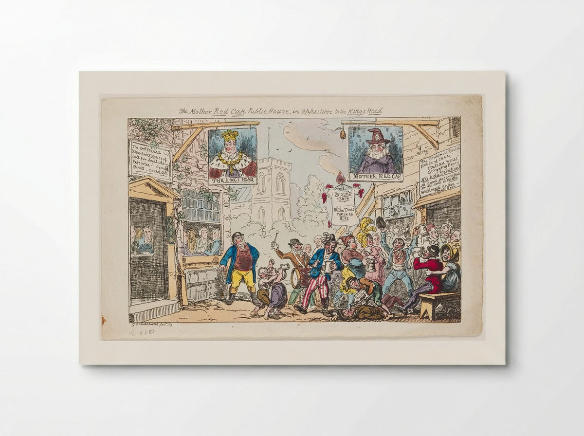 The Mother Red Cap Public House, in Opposition to the Kings Head - George Cruikshank - Poster
