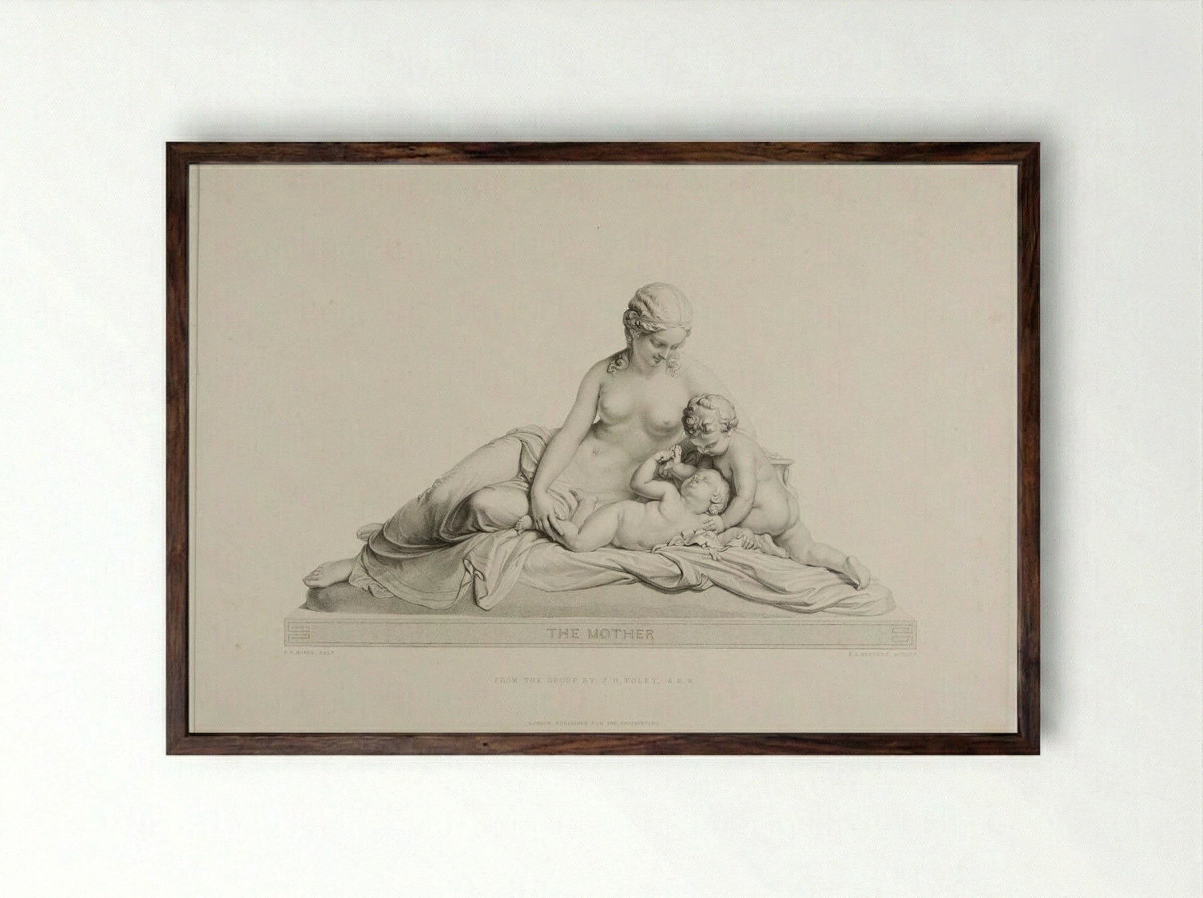 The Mother - Richard Austin Artlett - Framed Print Dark Wood
