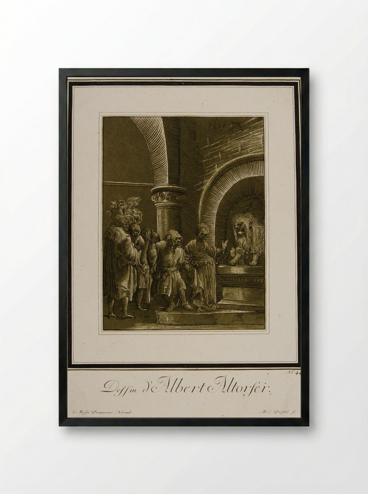 The Mouth of Truth - Maria Catharina Prestel - Framed Print Black