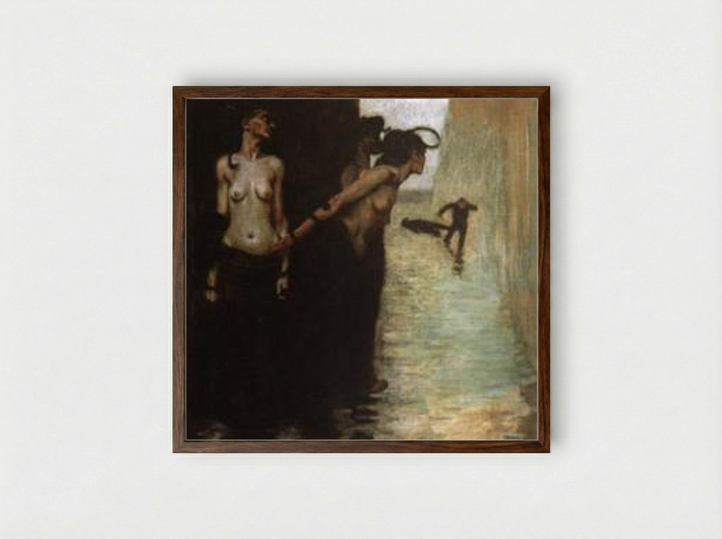 The Murderer - Franz von Stuck - Framed Print Dark Wood