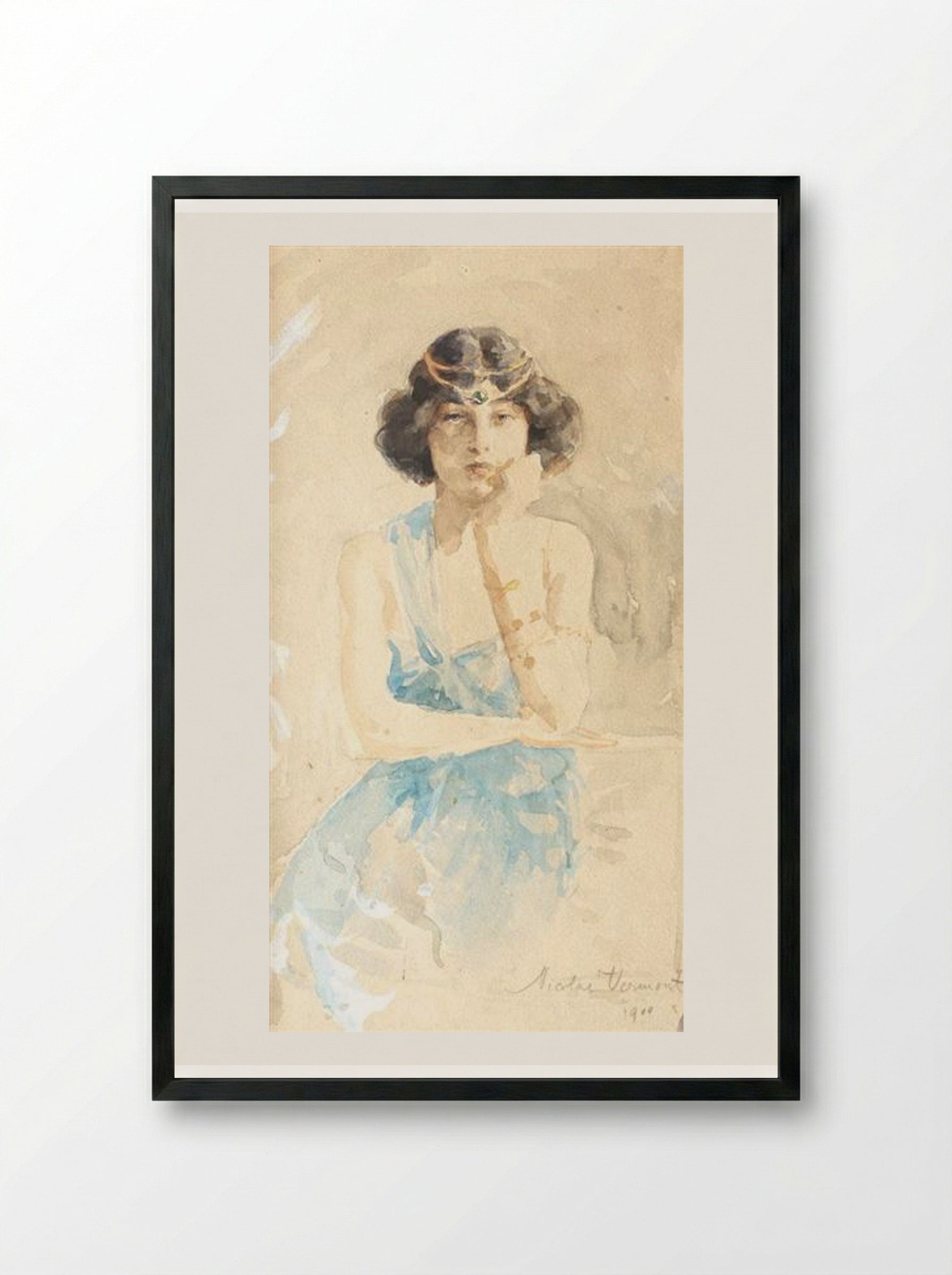 The Muse - Nicolae Vermont - Framed Print Black
