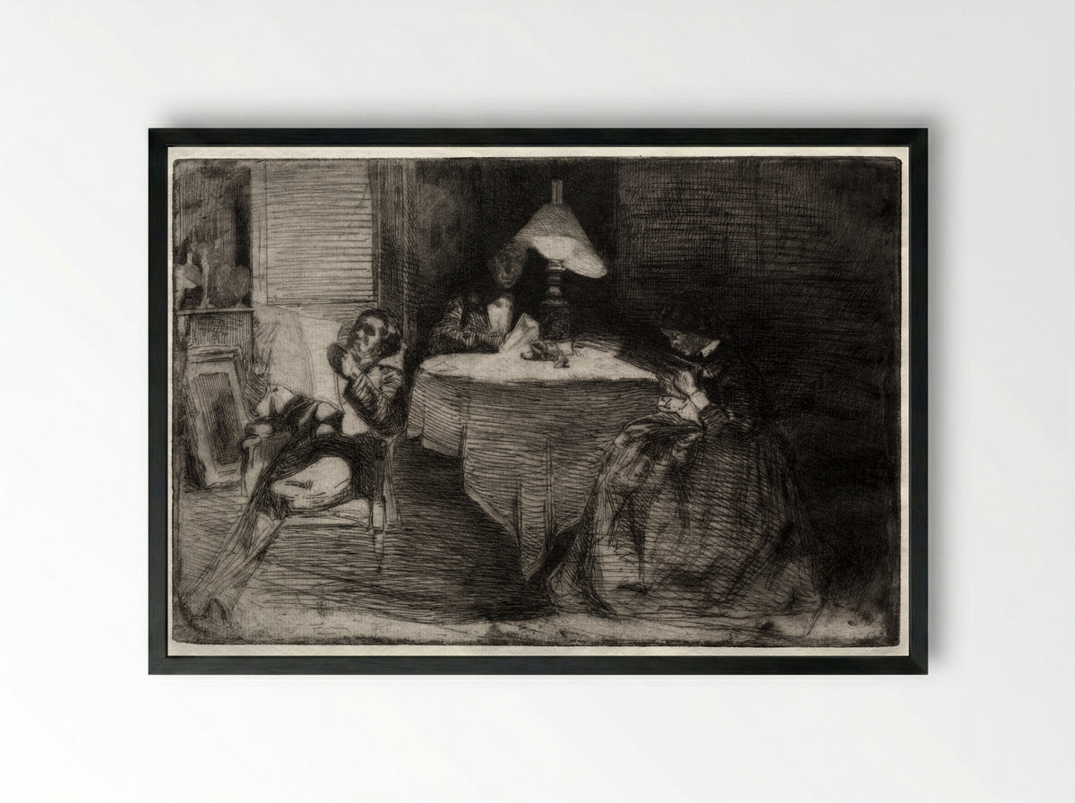 The Music Room - James McNeill Whistler - Framed Print Black