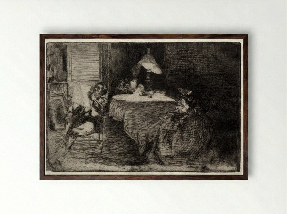 The Music Room - James McNeill Whistler - Framed Print Dark Wood