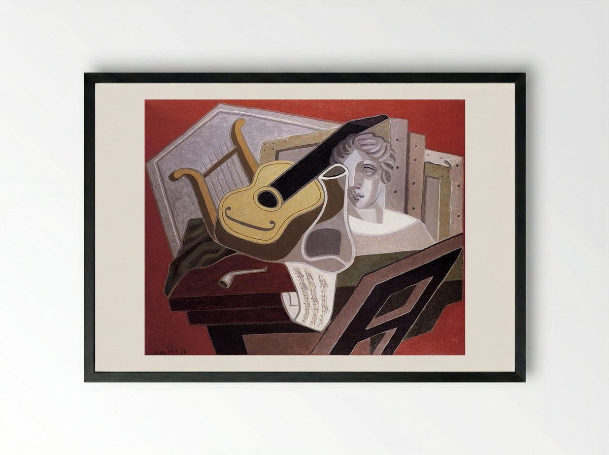 The Musician's Table - Juan Gris - Framed Print Black