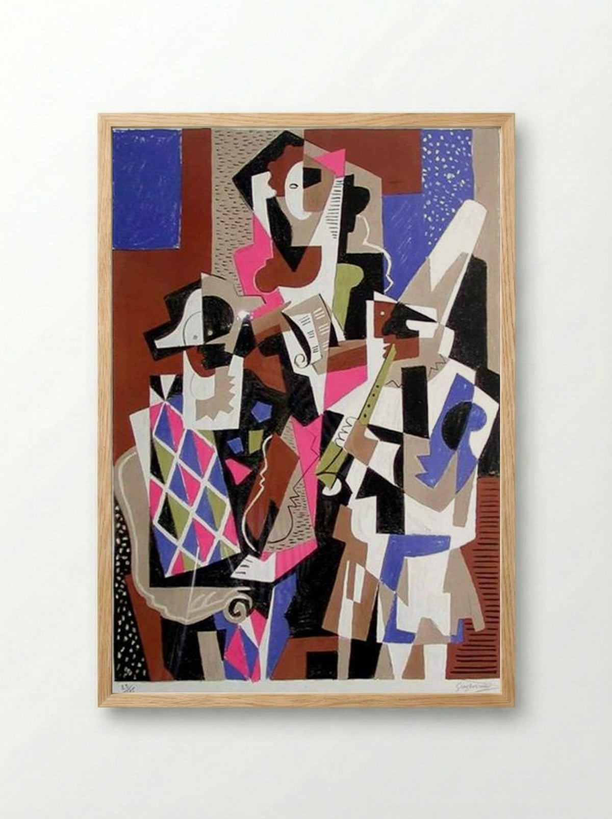 The Musicians - Gino Severini - Framed Print Wood