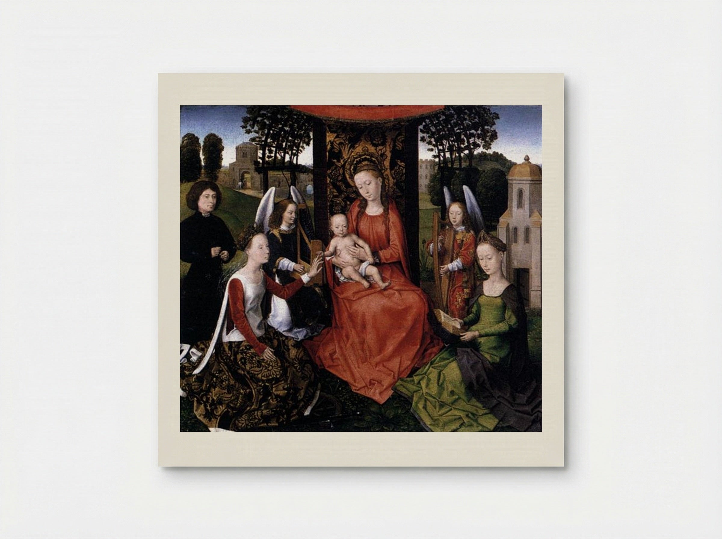 The Mystic Marriage of Saint Catherine - Hans Memling - Poster
