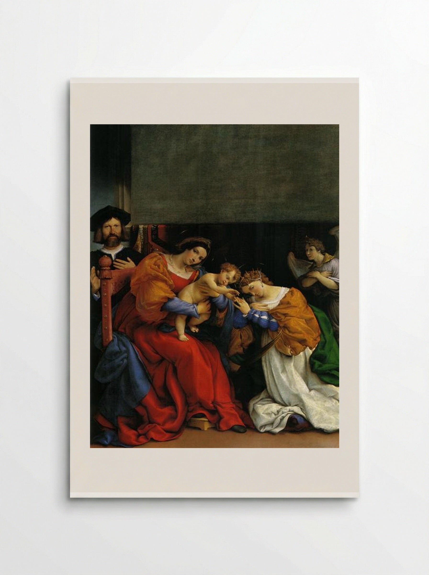 The Mystic Marriage of St. Catherine with the patron Niccolo Bonghi - Lorenzo Lotto - Poster