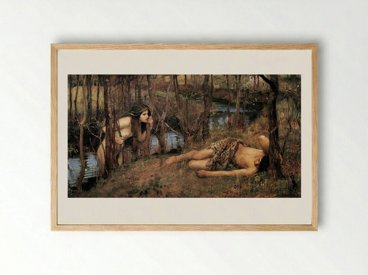 The Naiad - John William Waterhouse - Framed Print Wood
