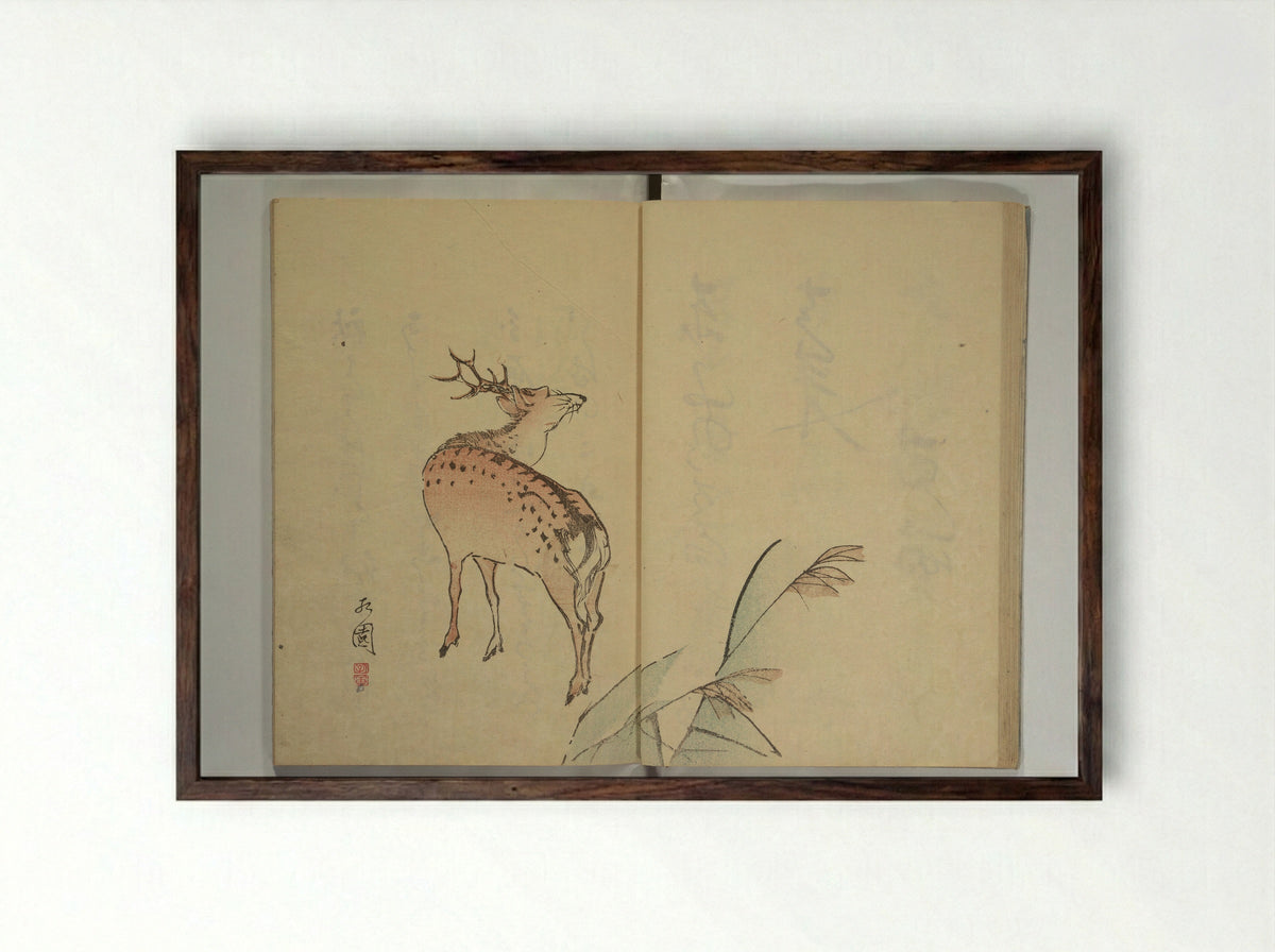 The Nanpo Album - Nagayama Kōin - Framed Print Dark Wood