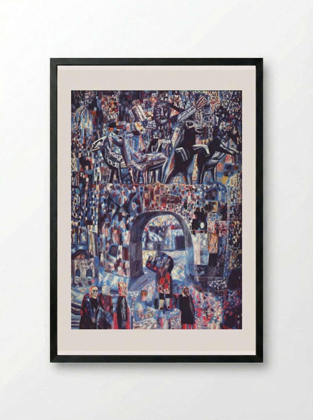 The Narva Gates - Pavel Filonov - Framed Print Black