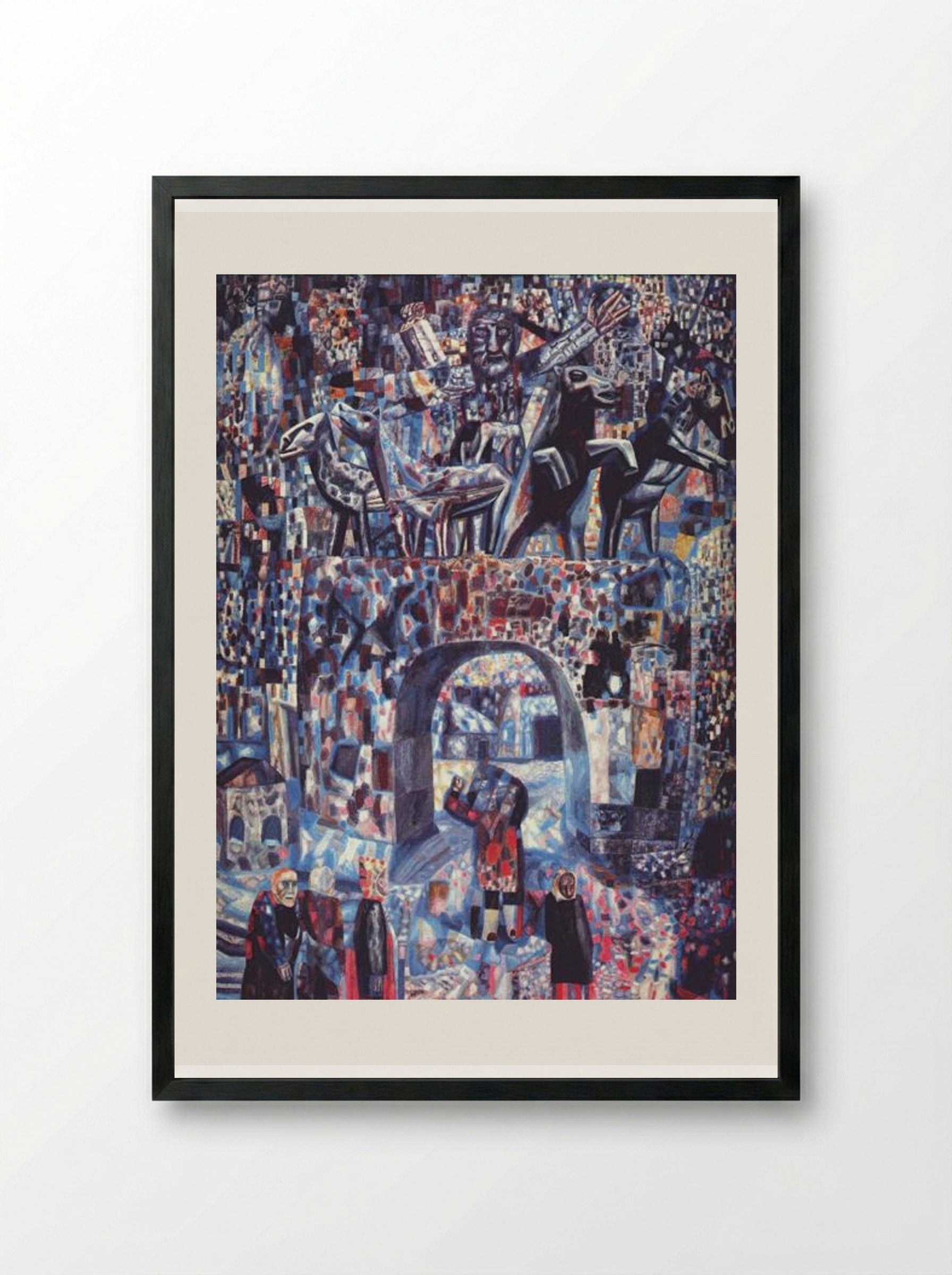 The Narva Gates - Pavel Filonov - Framed Print Black
