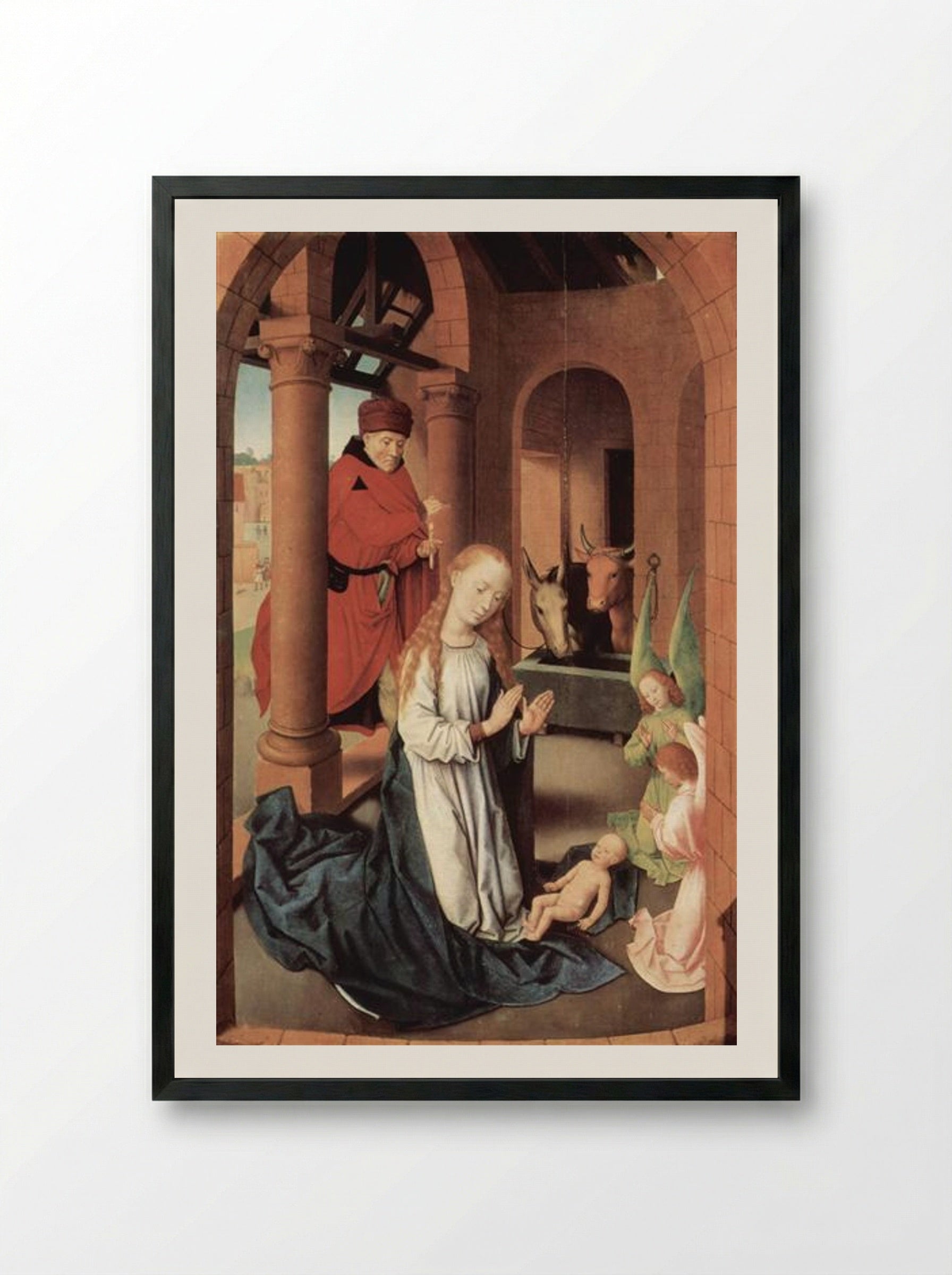 The Nativity - Hans Memling - Framed Print Black