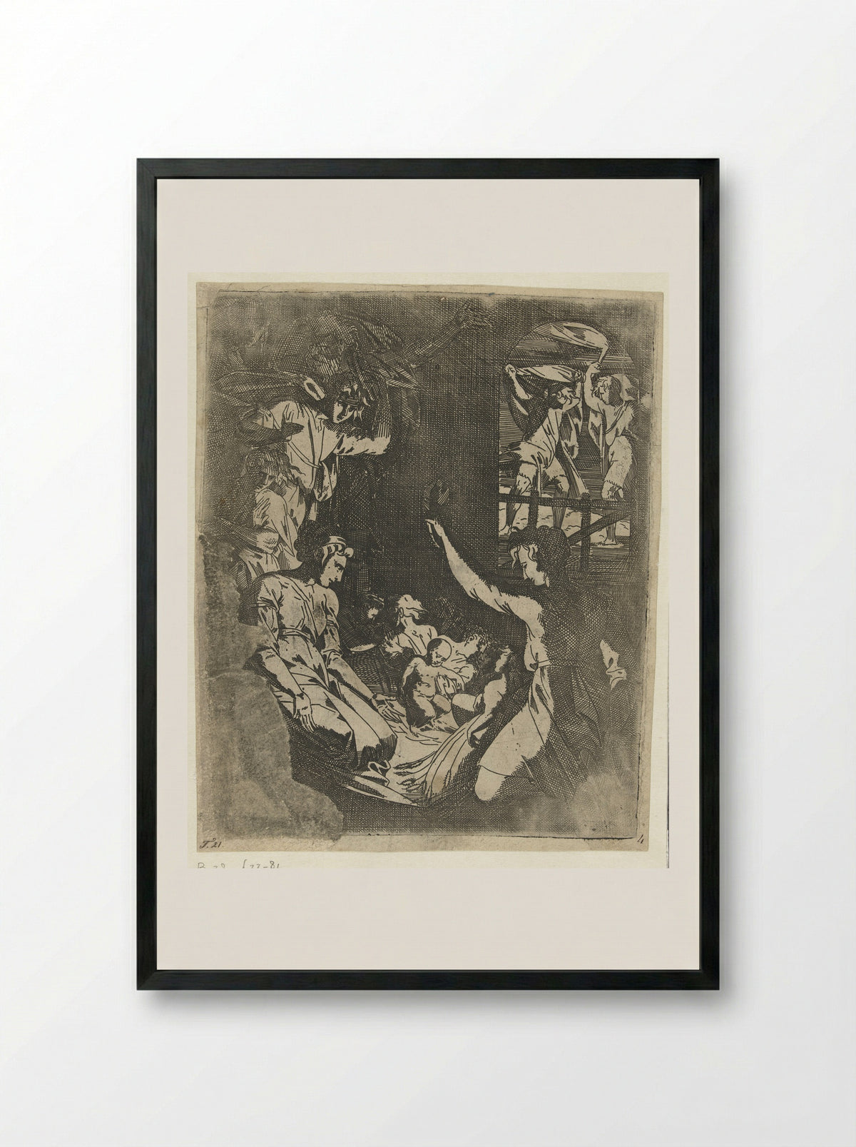 The Nativity - Geoffroy Dumonstier - Framed Print Black