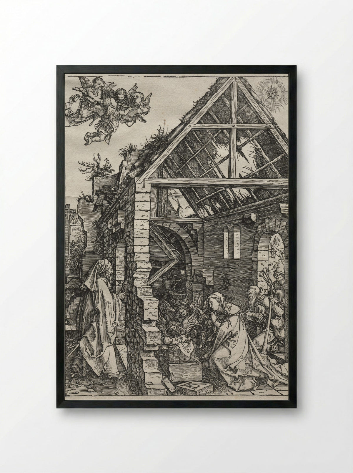The Nativity - Albrecht Dürer - Framed Print Black