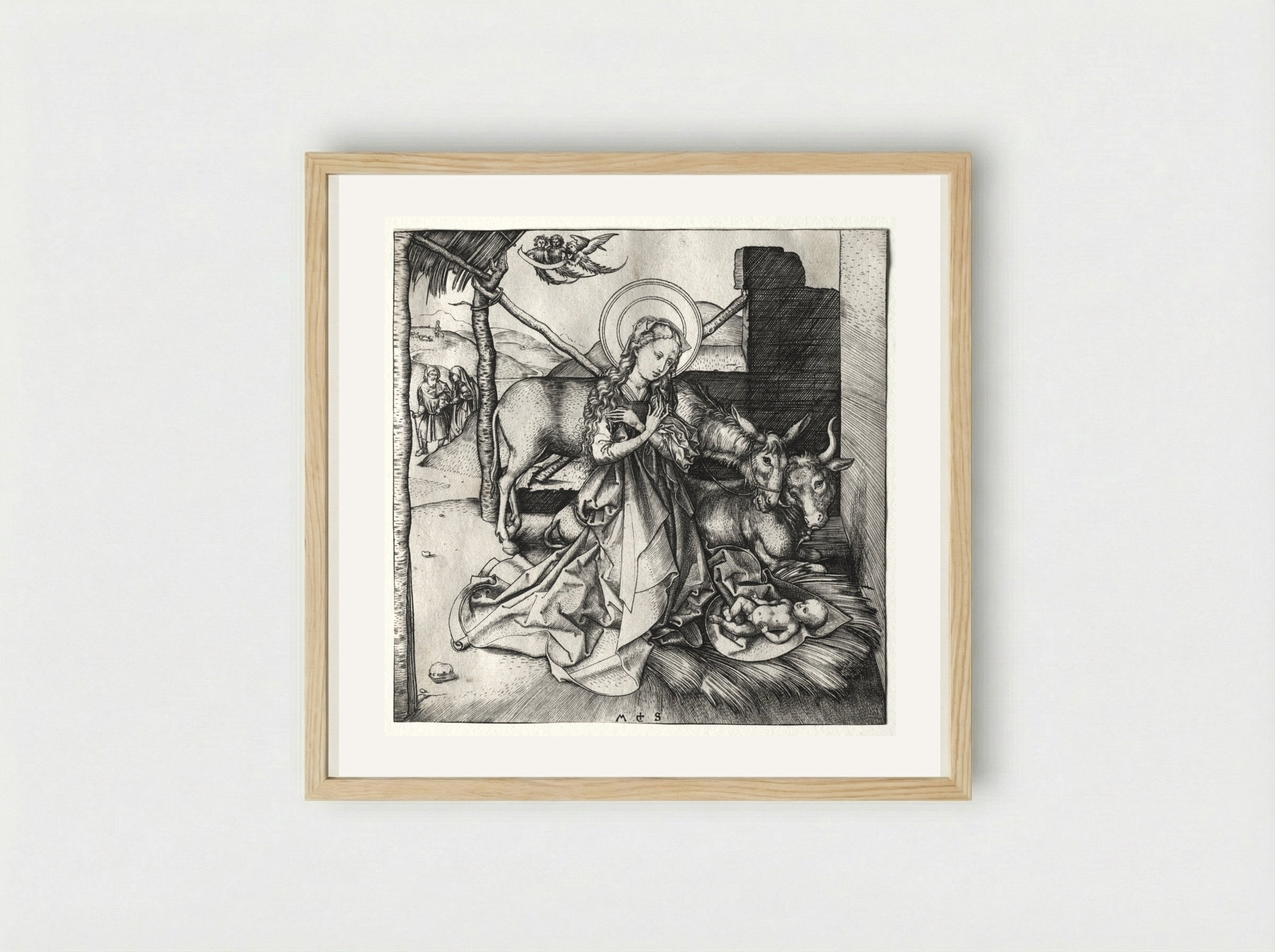 The Nativity - Martin Schongauer - Framed Print Wood