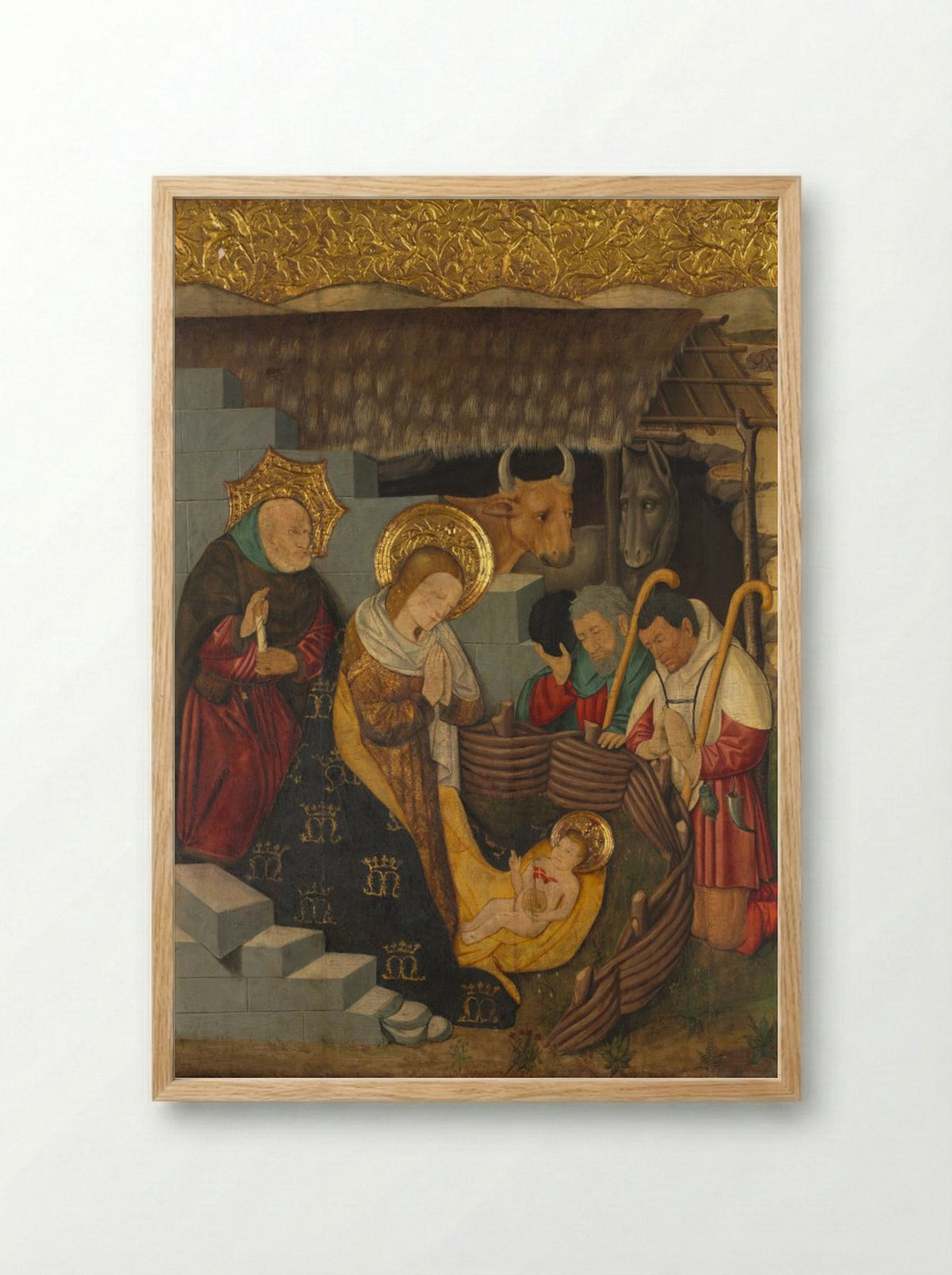 The Nativity - Jaume Ferrer the Younger - Framed Print Wood