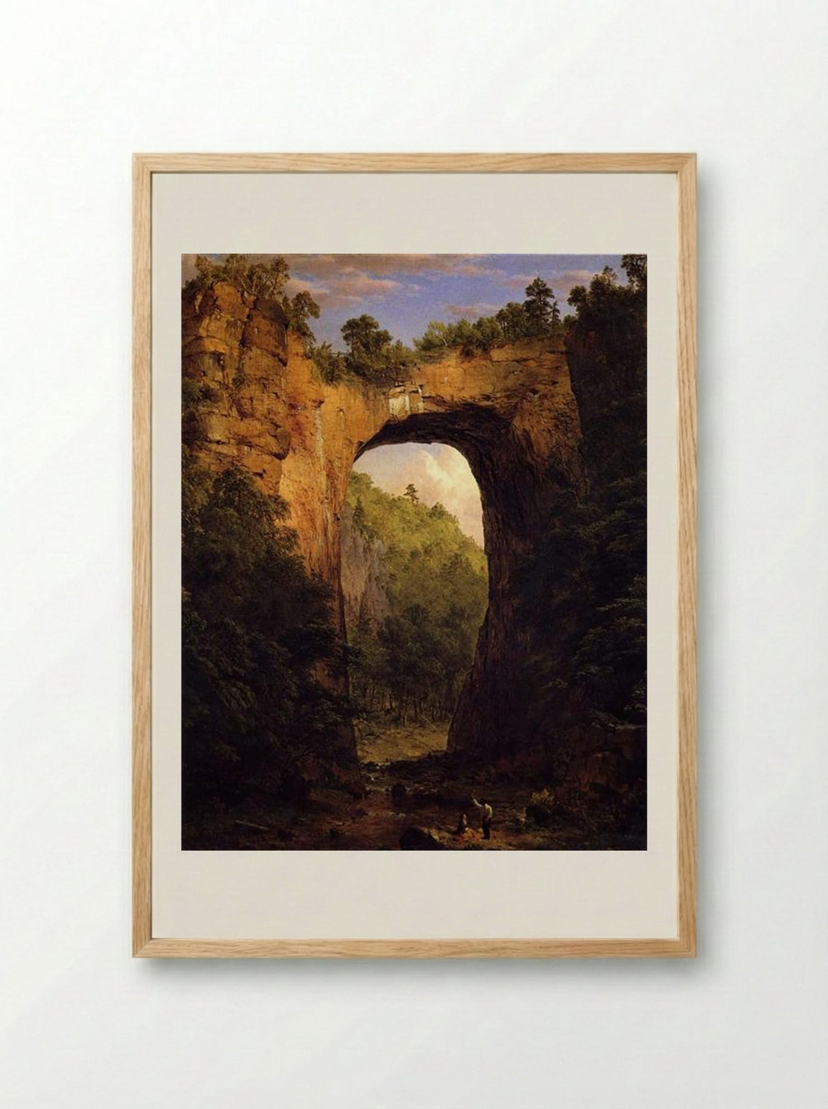 The Natural Bridge, Virginia - Frederic Edwin Church - Framed Print Wood