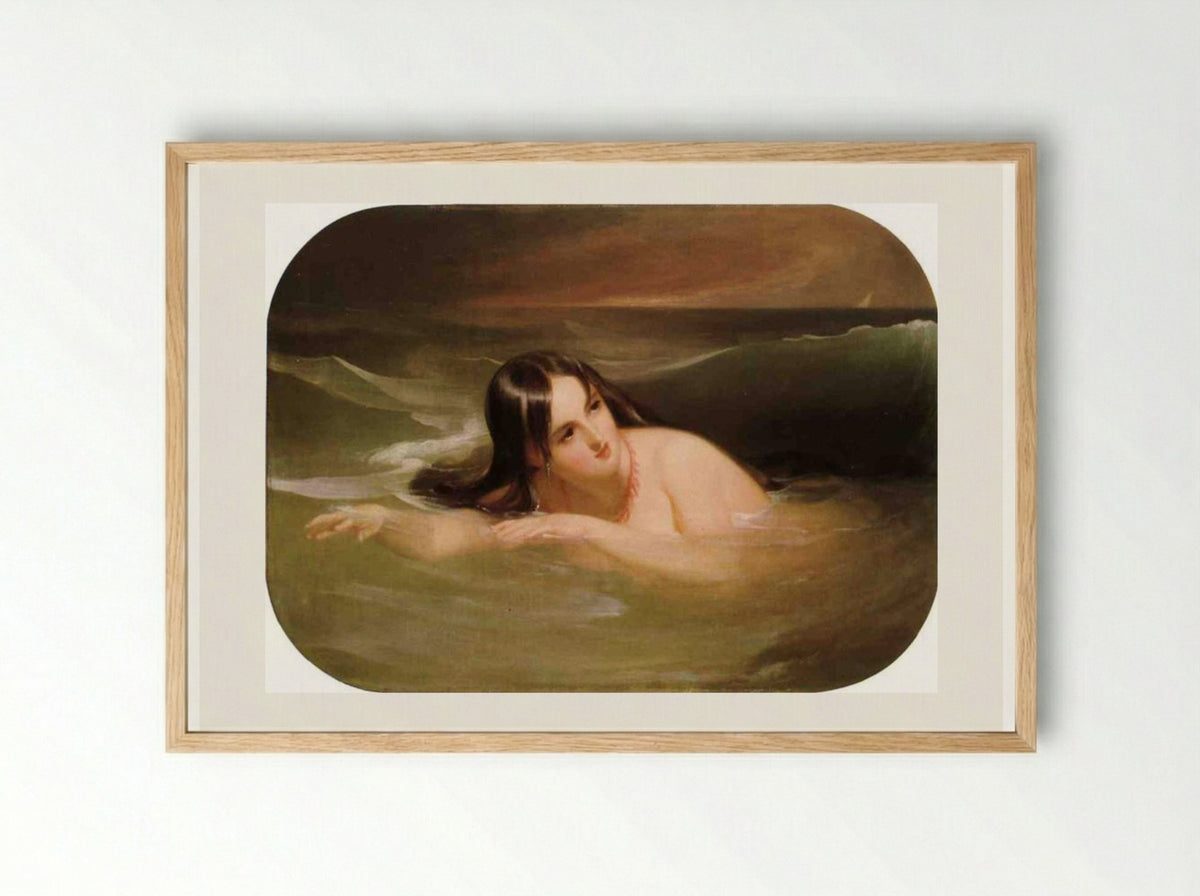 The Nereid Doto - Thomas Sully - Framed Print Wood