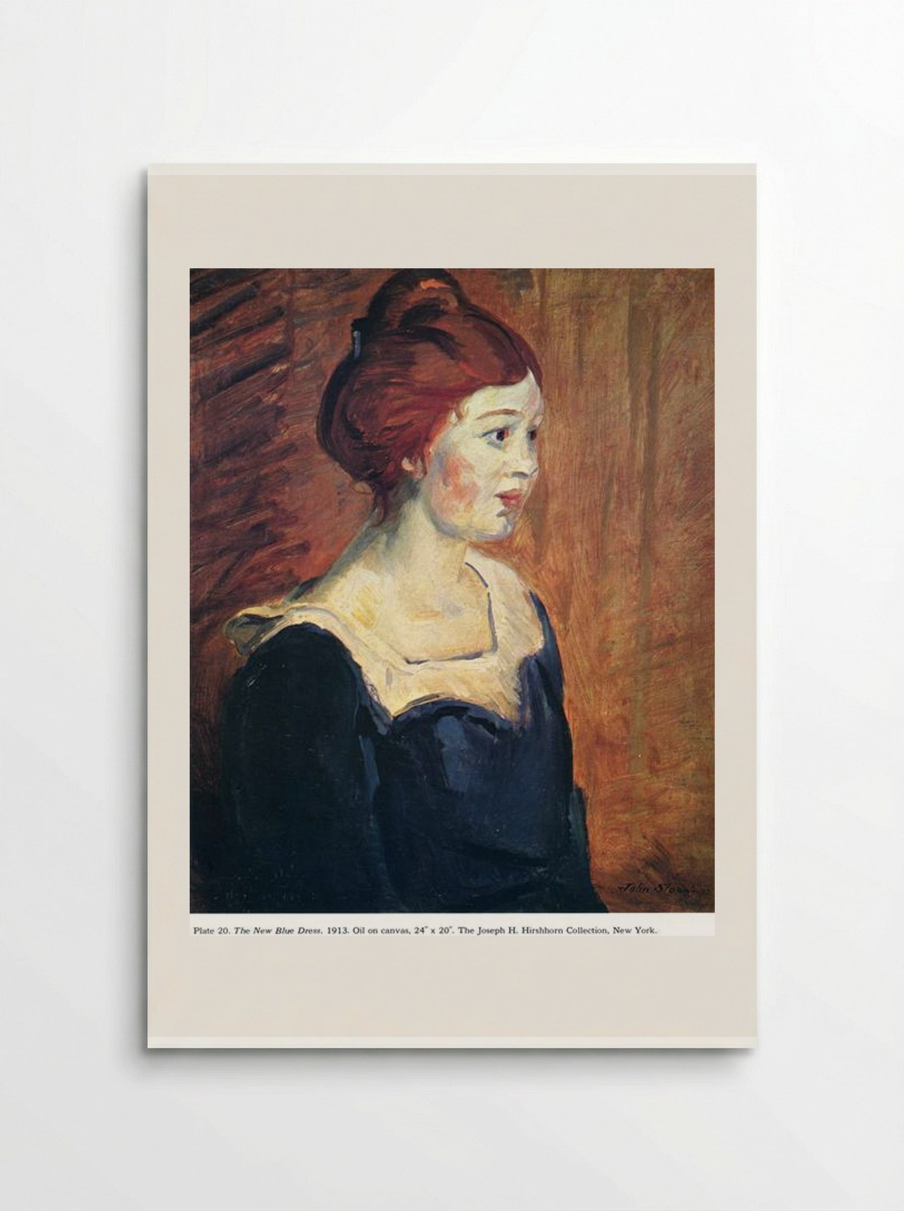 The New Blue Dress - John French Sloan - Poster
