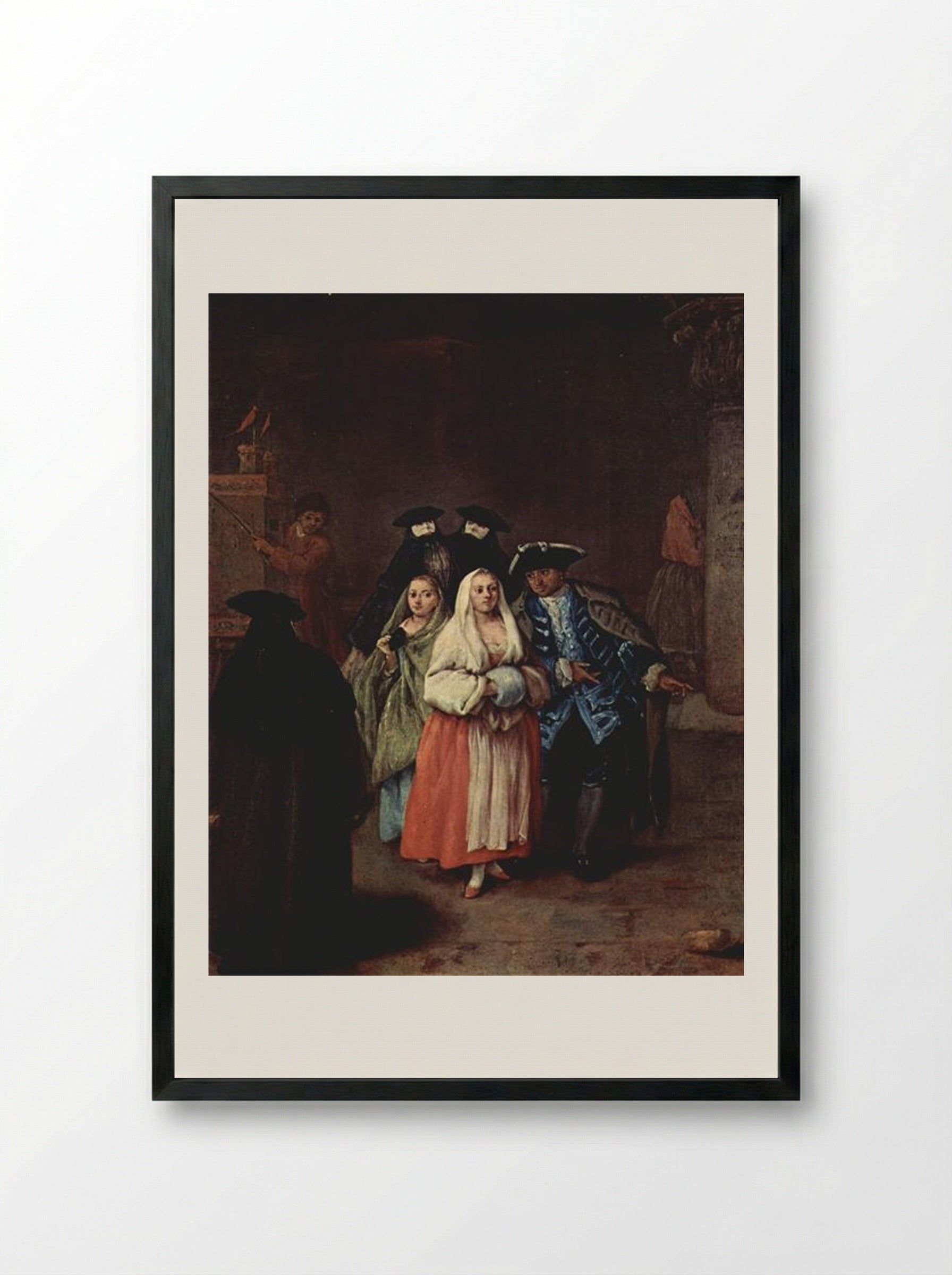 The New World - Pietro Longhi - Framed Print Black