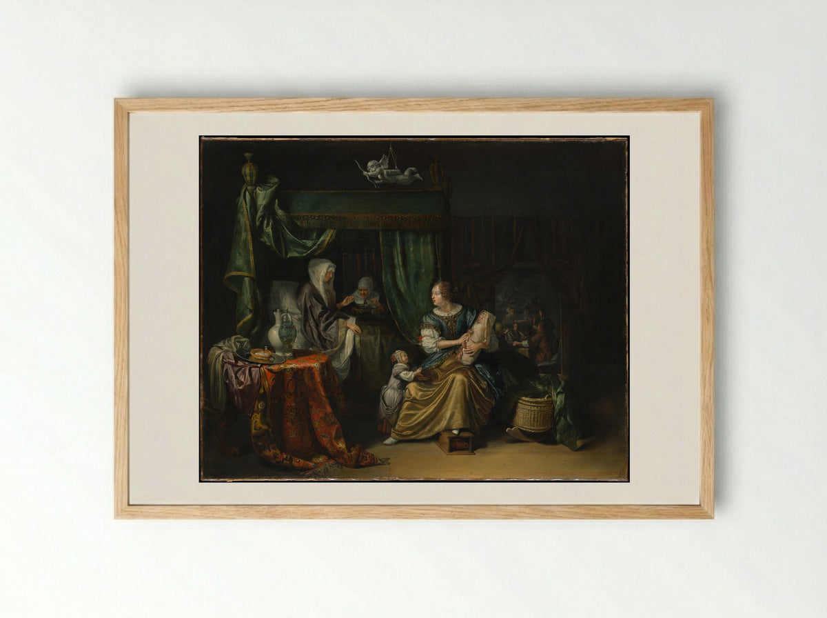 The Newborn Baby - Matthijs Naiveu - Framed Print Wood