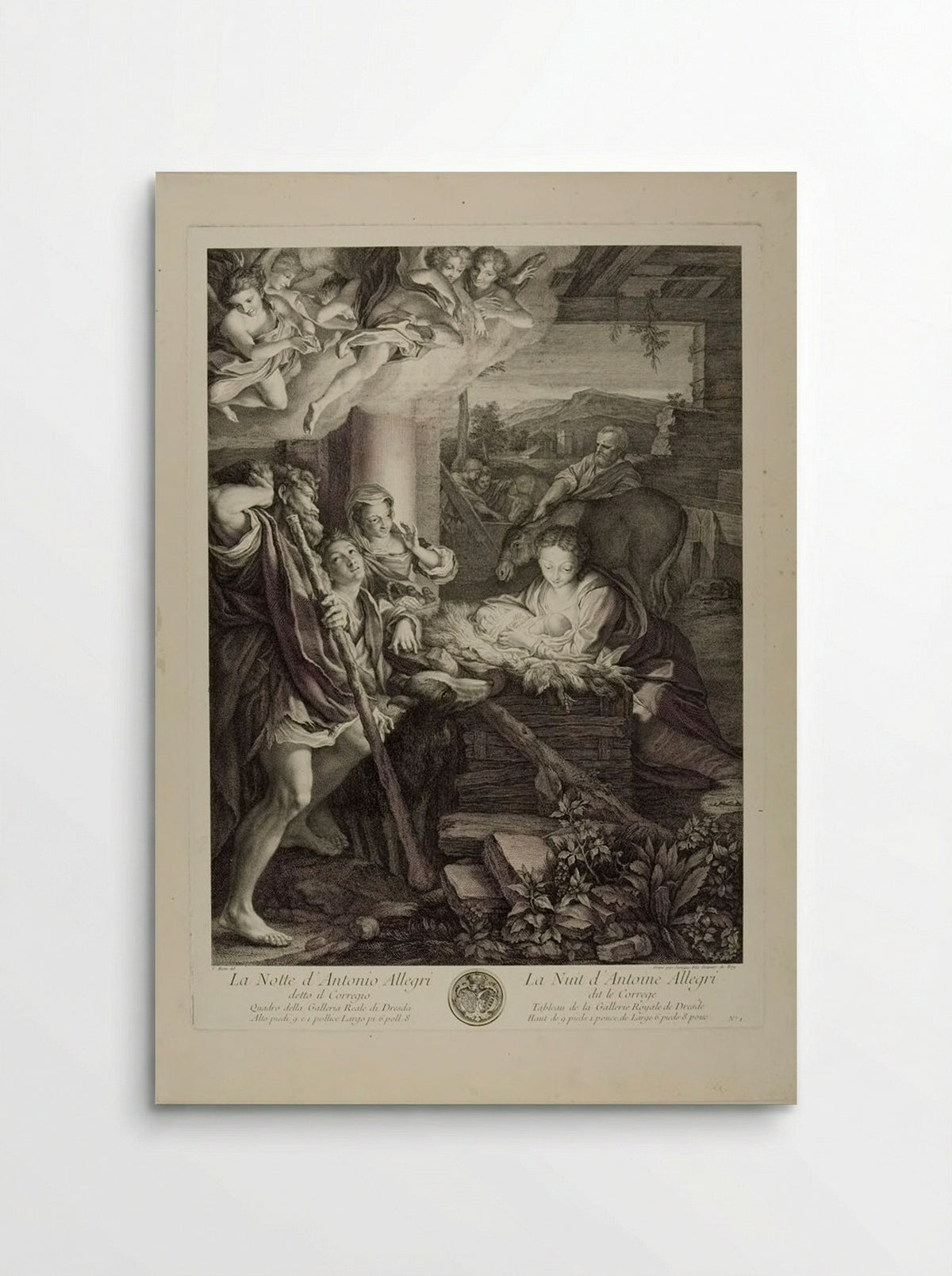The Night (After Correggio) - Pierre Louis Surugue - Poster