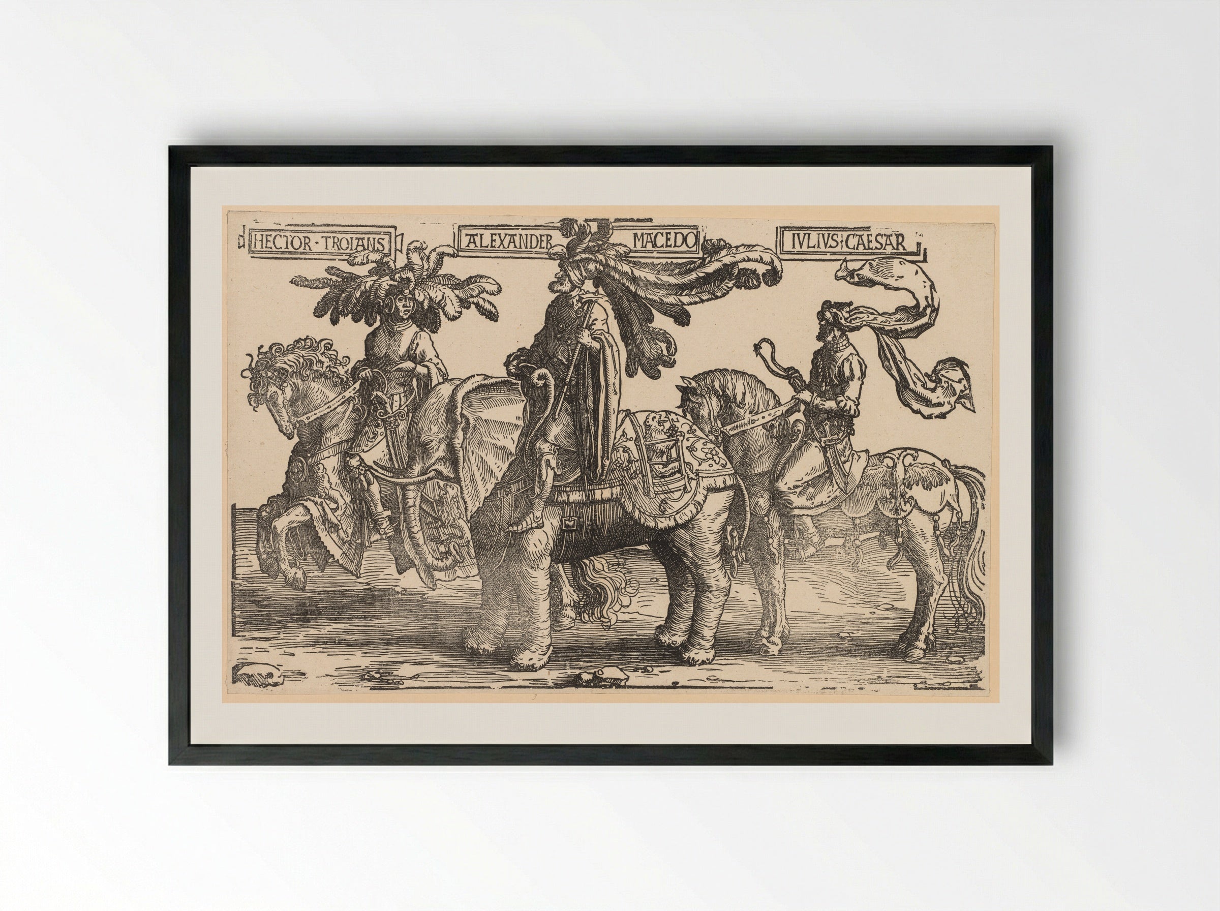 The Nine Heroes - Lucas van Leyden - Framed Print Black