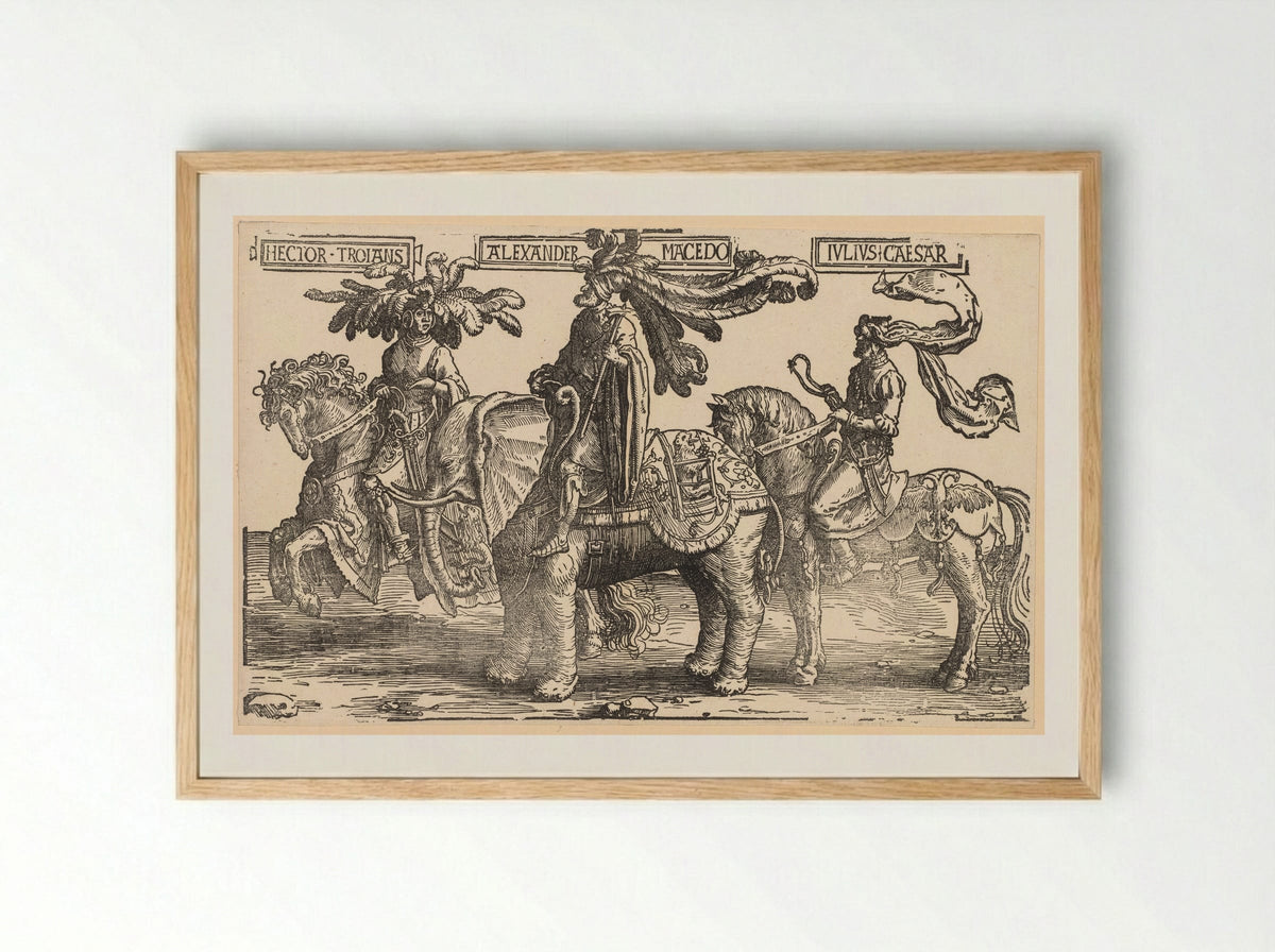 The Nine Heroes - Lucas van Leyden - Framed Print Wood