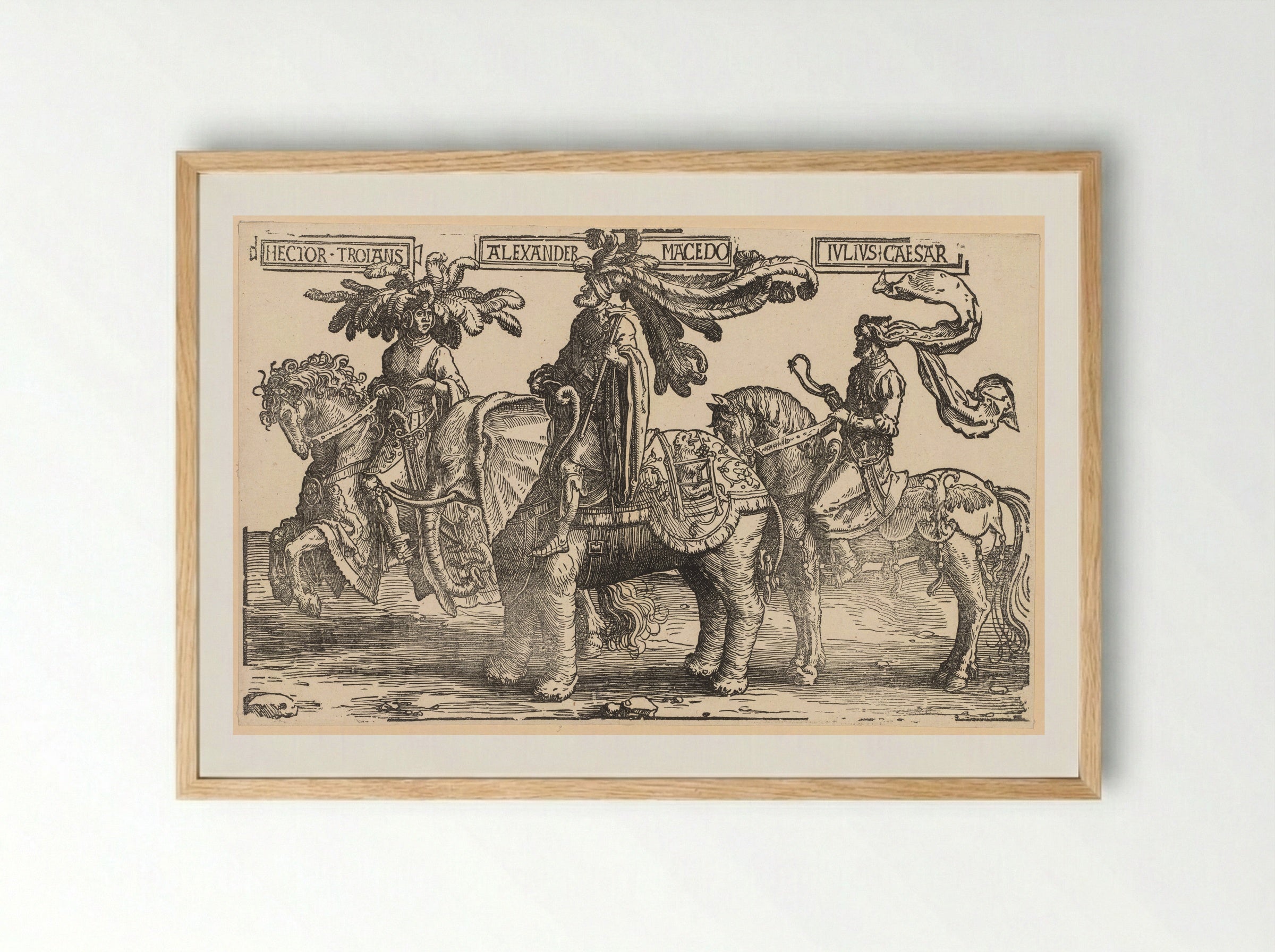 The Nine Heroes - Lucas van Leyden - Framed Print Wood