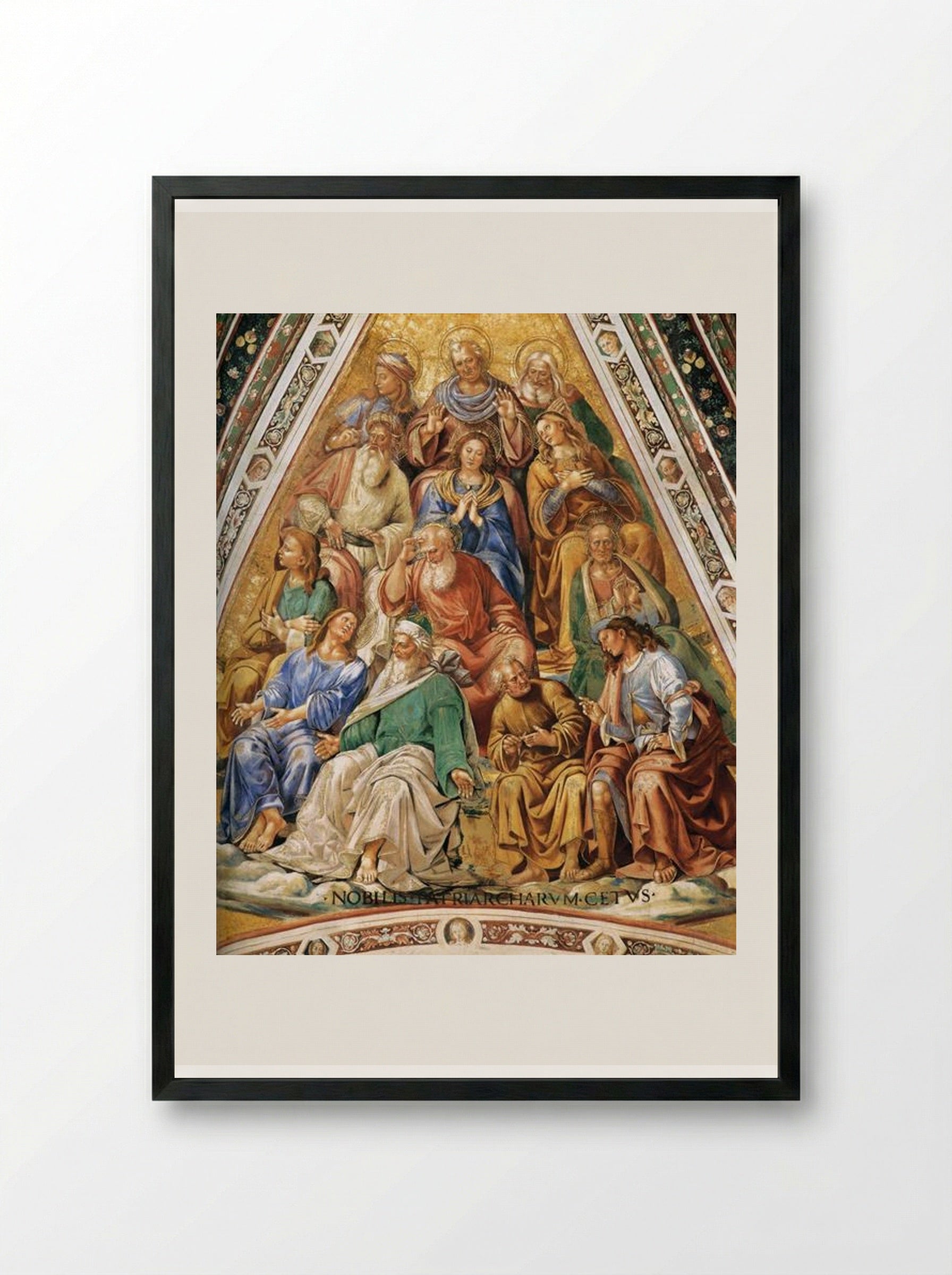 The Noble Company of Patriarchs - Luca Signorelli - Framed Print Black
